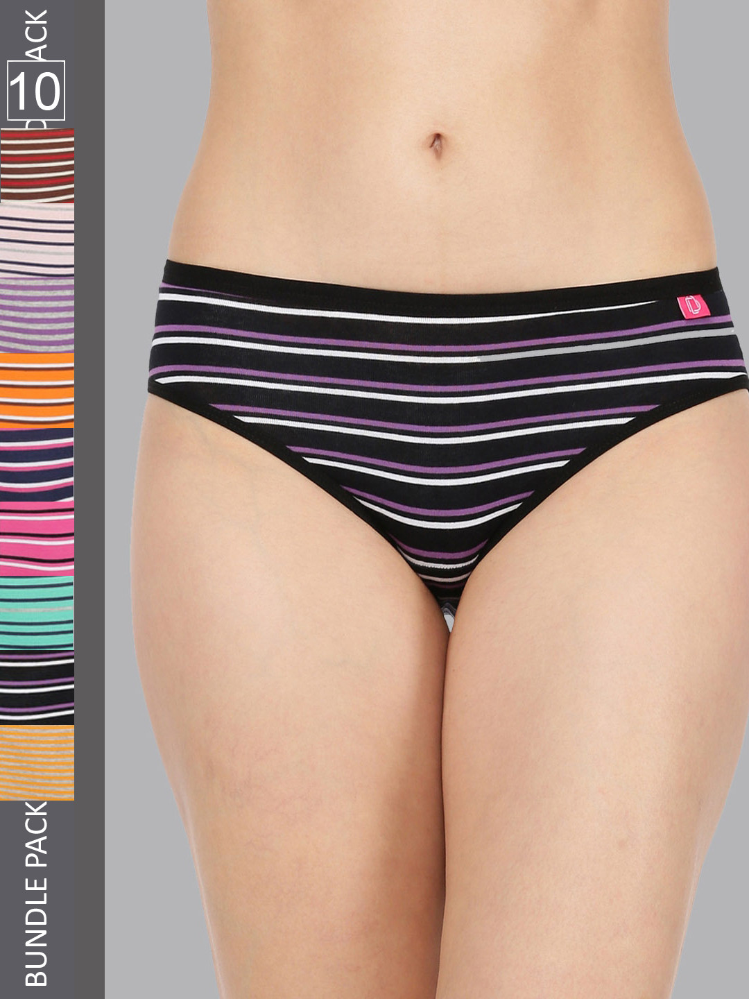 

Dollar Missy Women Pack Of 10 Assorted Hipster Briefs