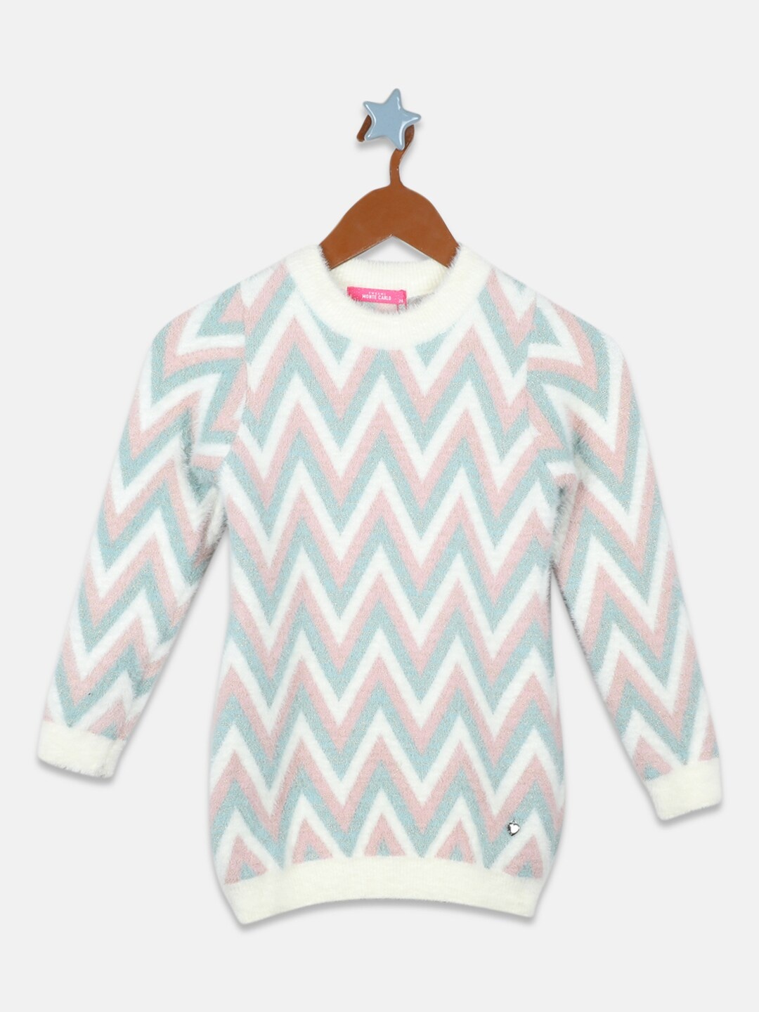 

Monte Carlo Girls Printed Long Sleeves Sweatshirt, Off white