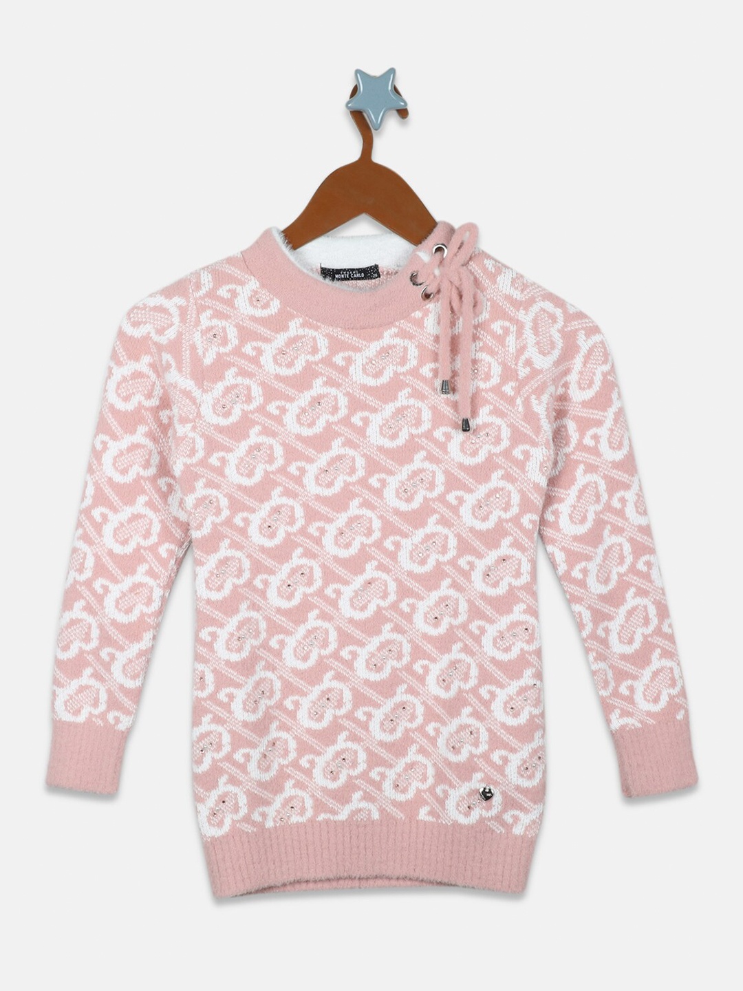 

Monte Carlo Girls Printed Long Sleeves Sweatshirt, Pink