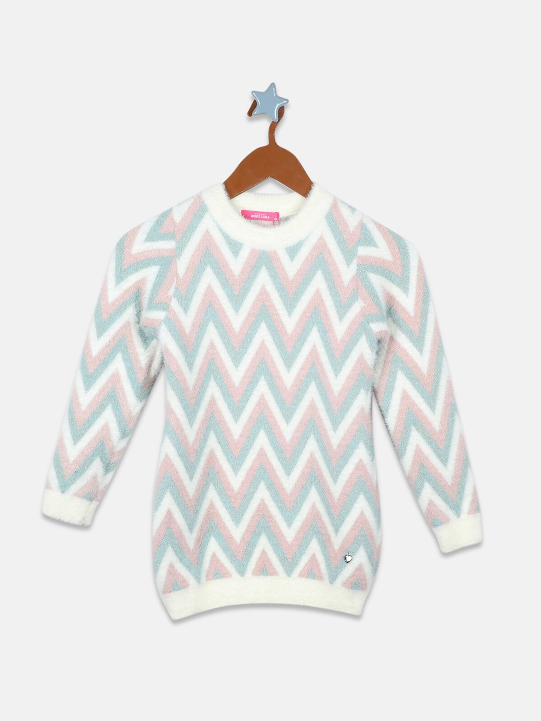 

Monte Carlo Girls Printed Long Sleeves Sweatshirt, Off white