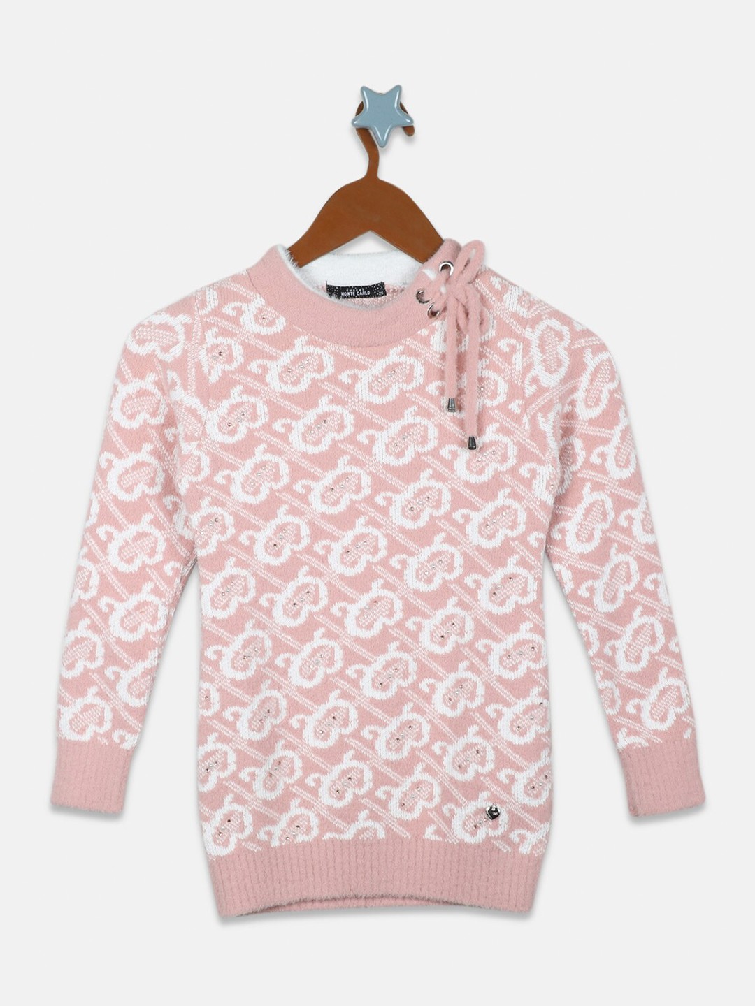 

Monte Carlo Girls Printed Long Sleeves Sweatshirt, Peach