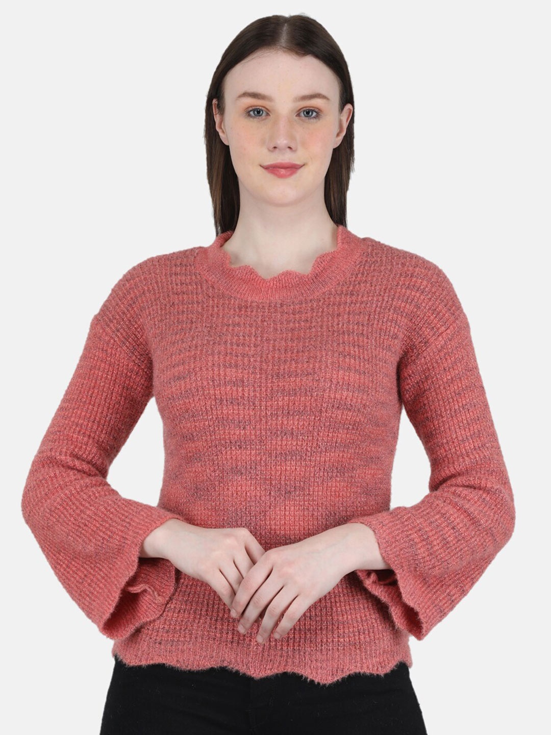 

Monte Carlo Women Self Design Top, Pink