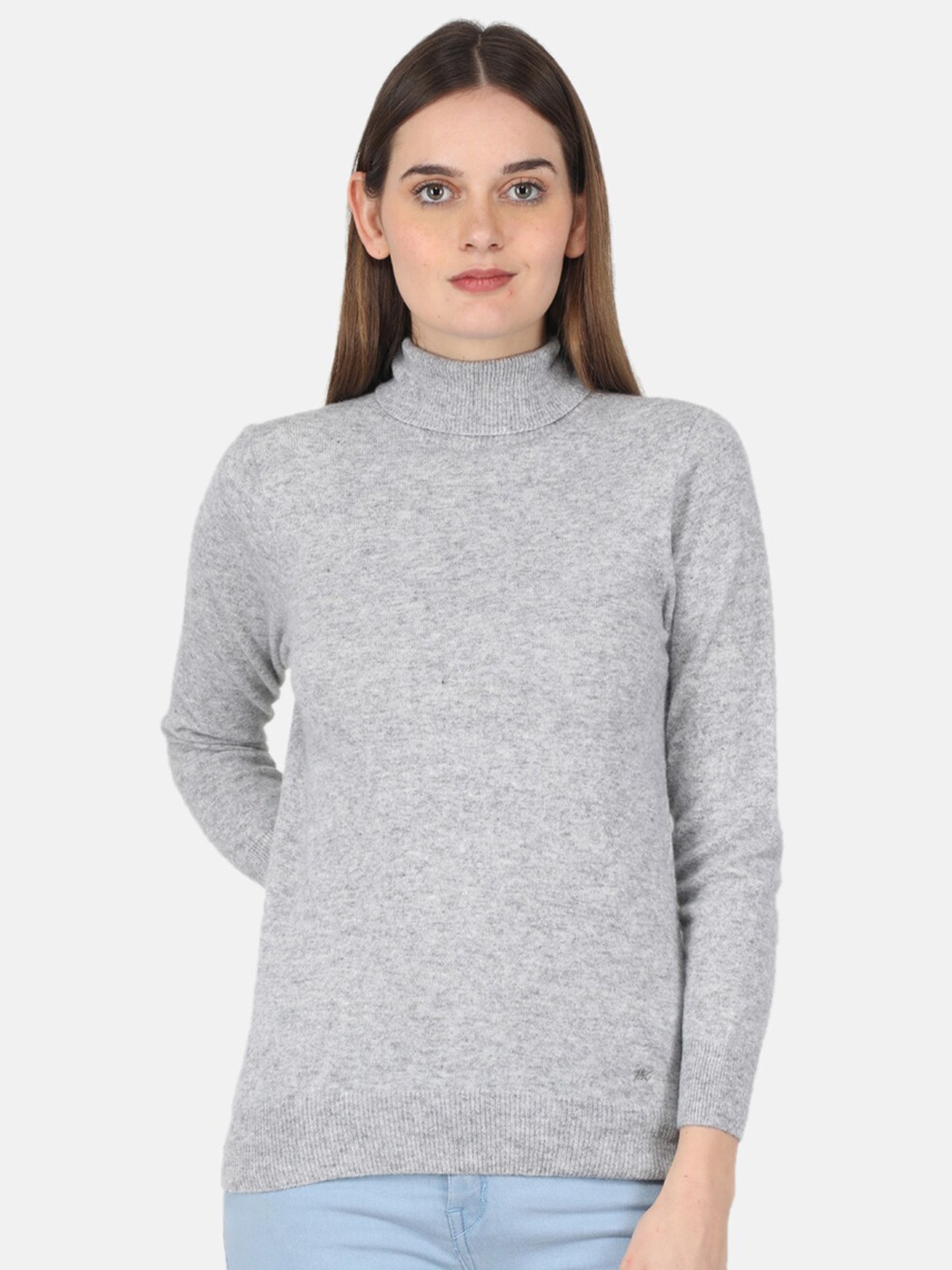 

Monte Carlo Women Knitted High Neck Top, Grey