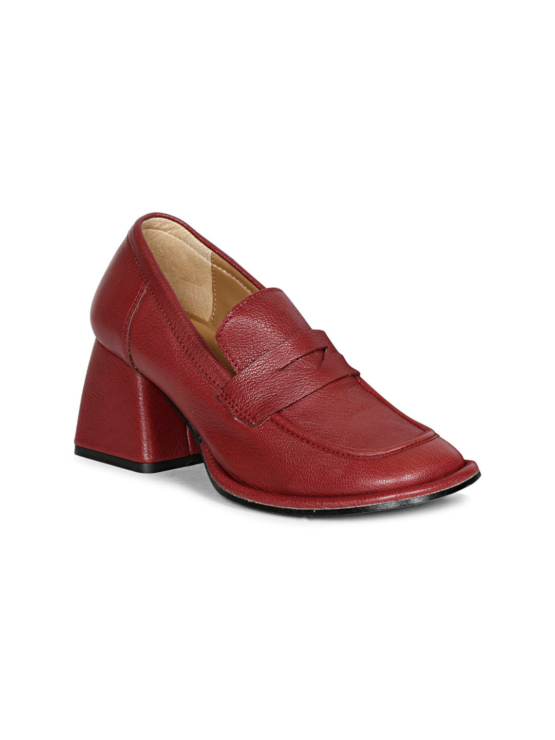 

Saint G Leather Block Pumps, Red