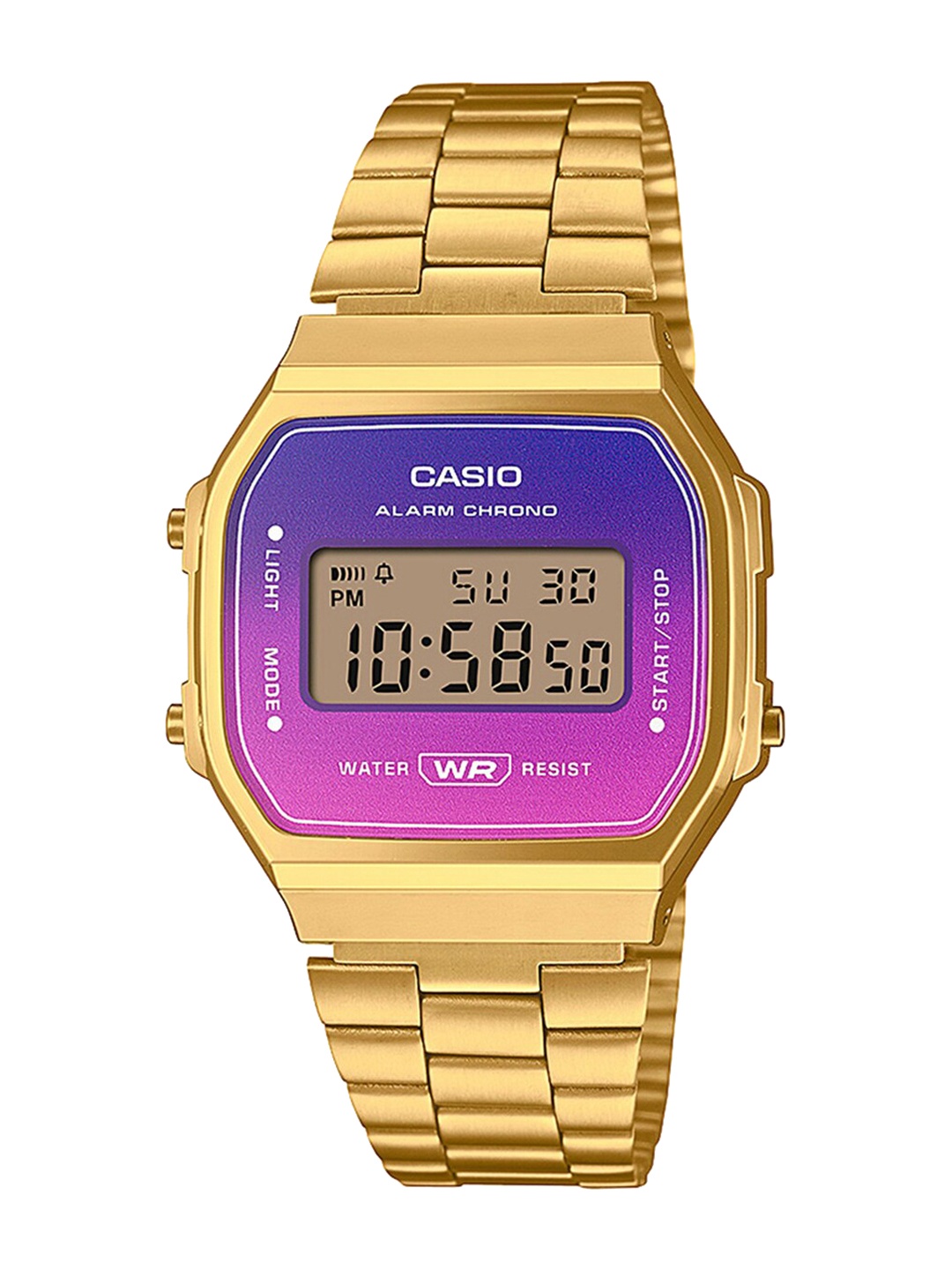 

CASIO Unisex Dial & Stainless Steel Bracelet Style Straps Digital Watch D284 A168WERG-2ADF, Gold