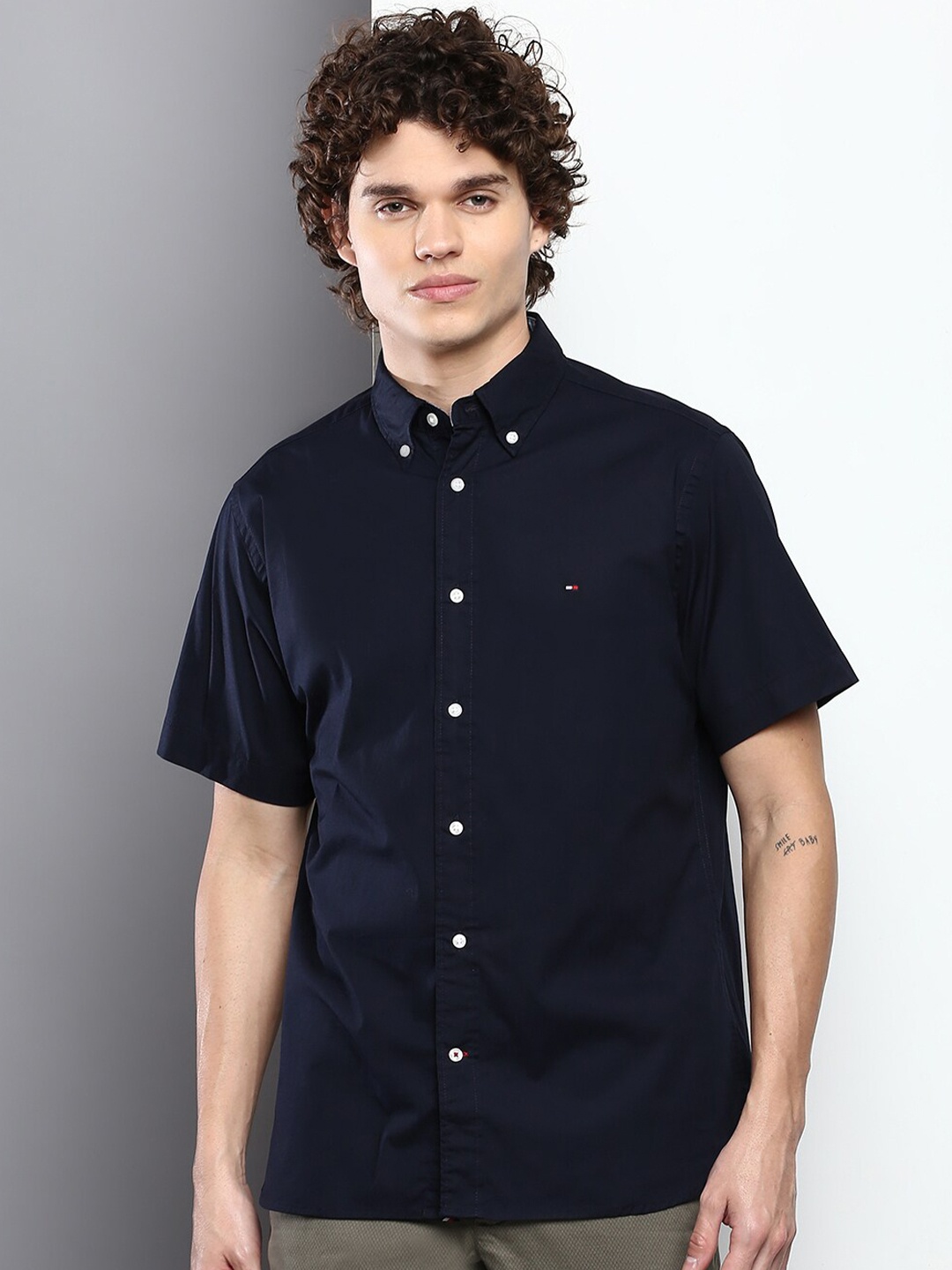 

Tommy Hilfiger Men Cotton Casual Shirt, Blue