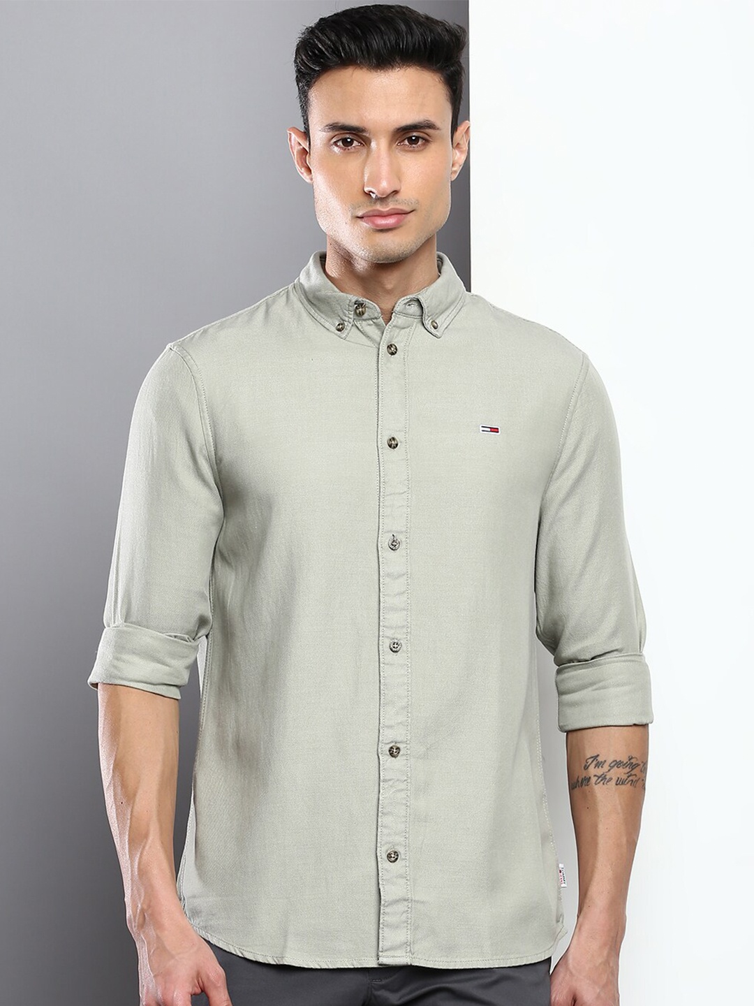 

Tommy Hilfiger Men Casual Shirt, Green