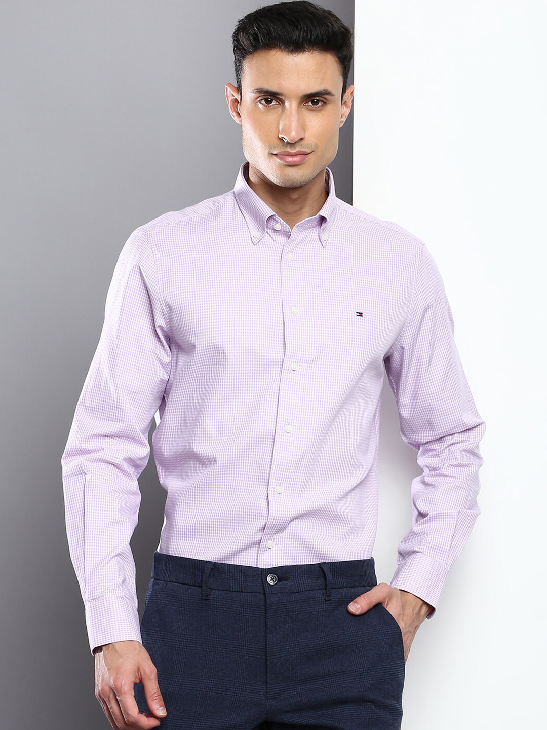 

Tommy Hilfiger Men Casual Cotton Shirt, Pink