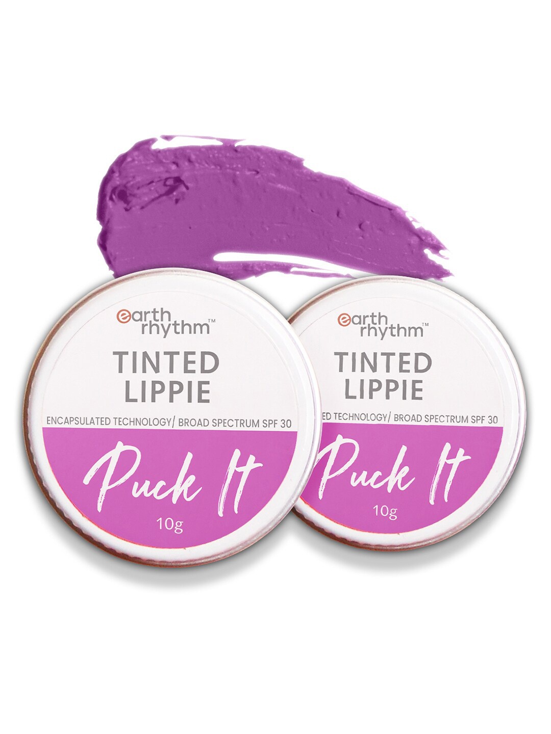 

Earth Rhythm Puke It Set Of 2 Tinted Lip & Cheek Tint With SPF 30 10 g Each- Girl Gang, Purple