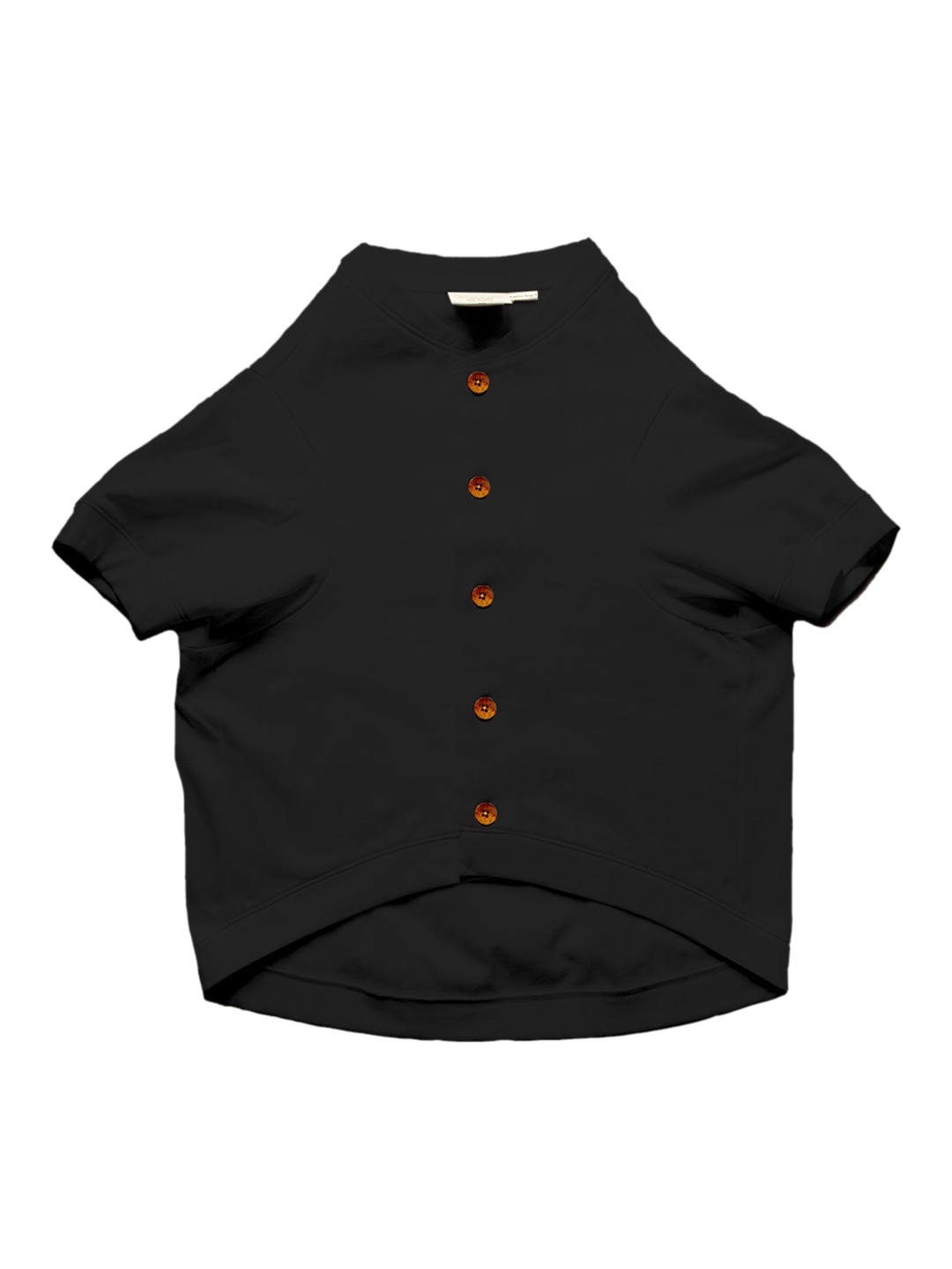 

Ruse Button Detailing Pure Cotton Dog Jacket, Black