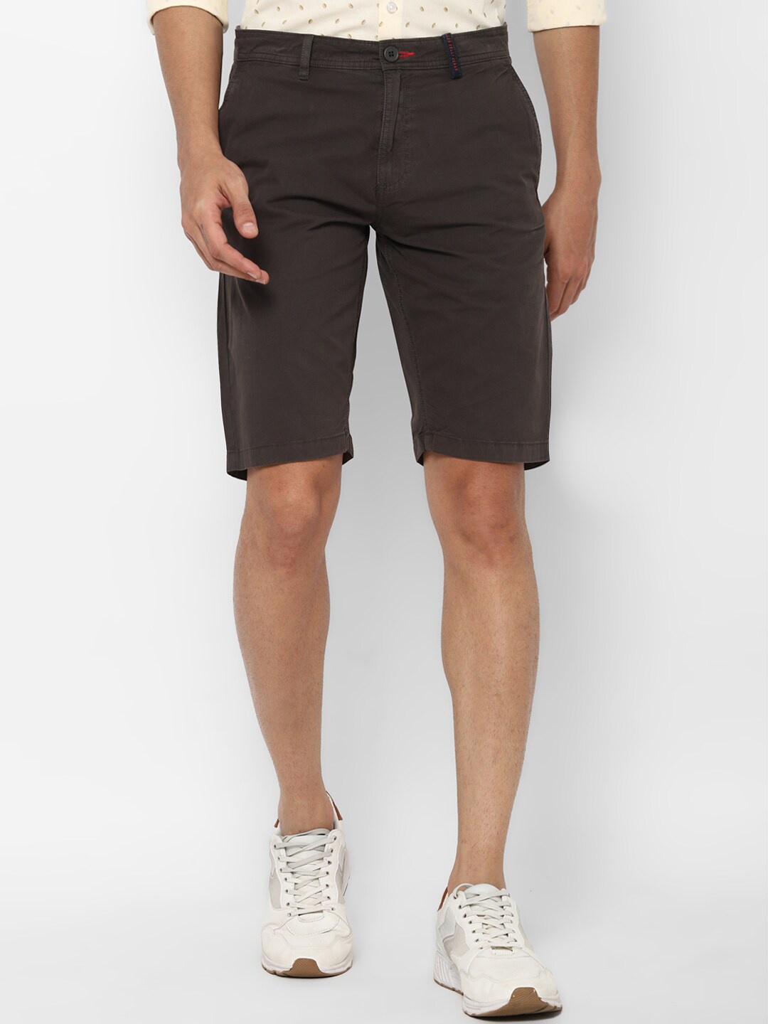 

Allen Solly Sport Men Mid-Rise Pure Cotton Shorts, Charcoal