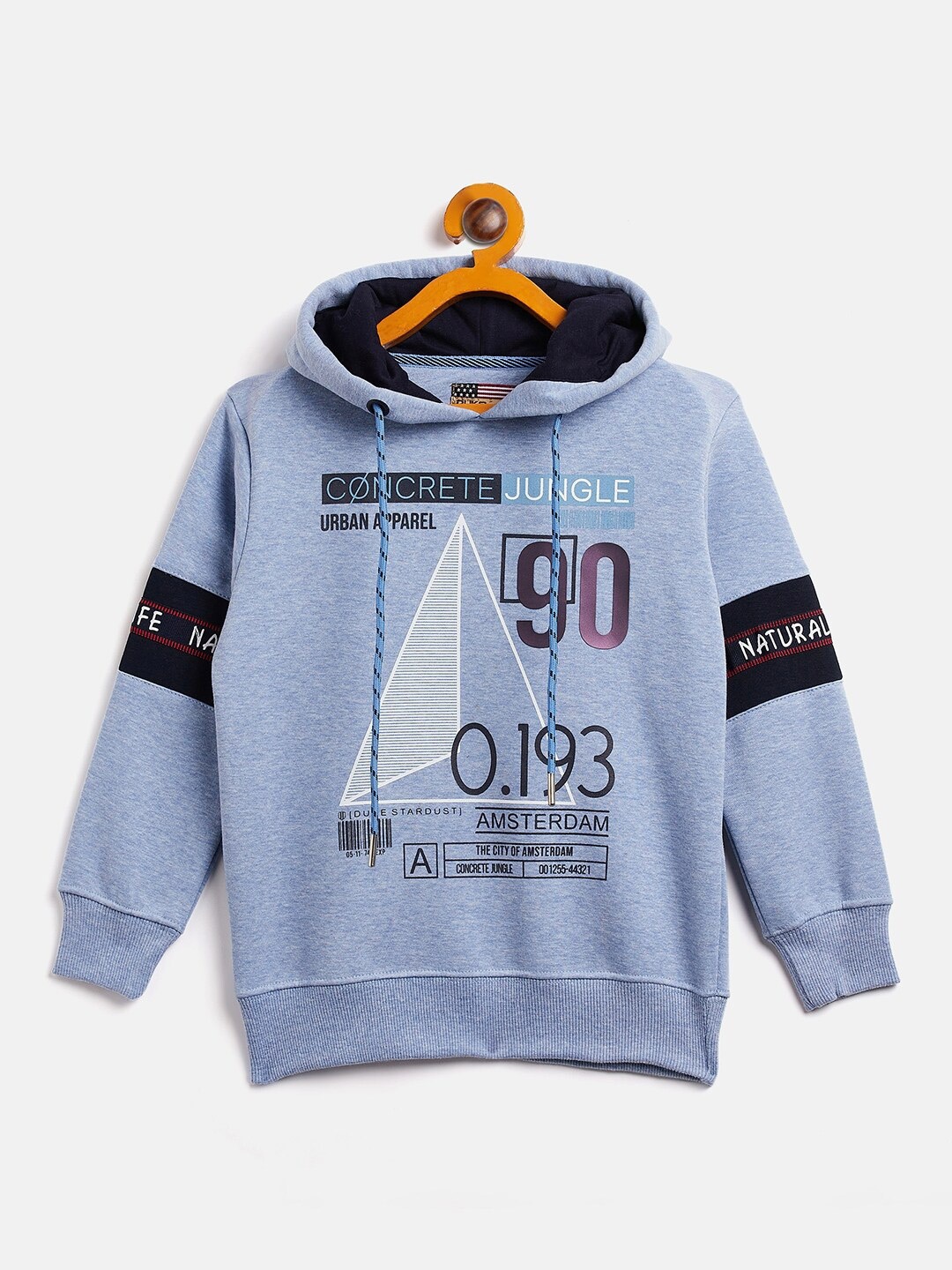 

Duke Kids Boys Graphic Printed Hooded Sweatshirt, Blue