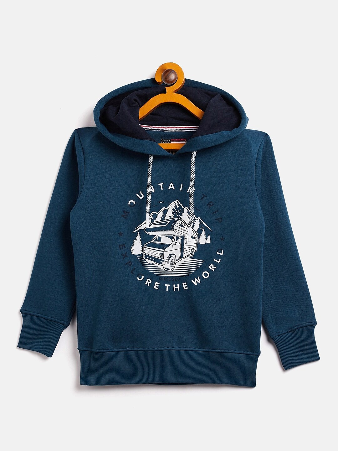 

Duke Boys Printed Hooded Fleece Sweatshirt, Navy blue