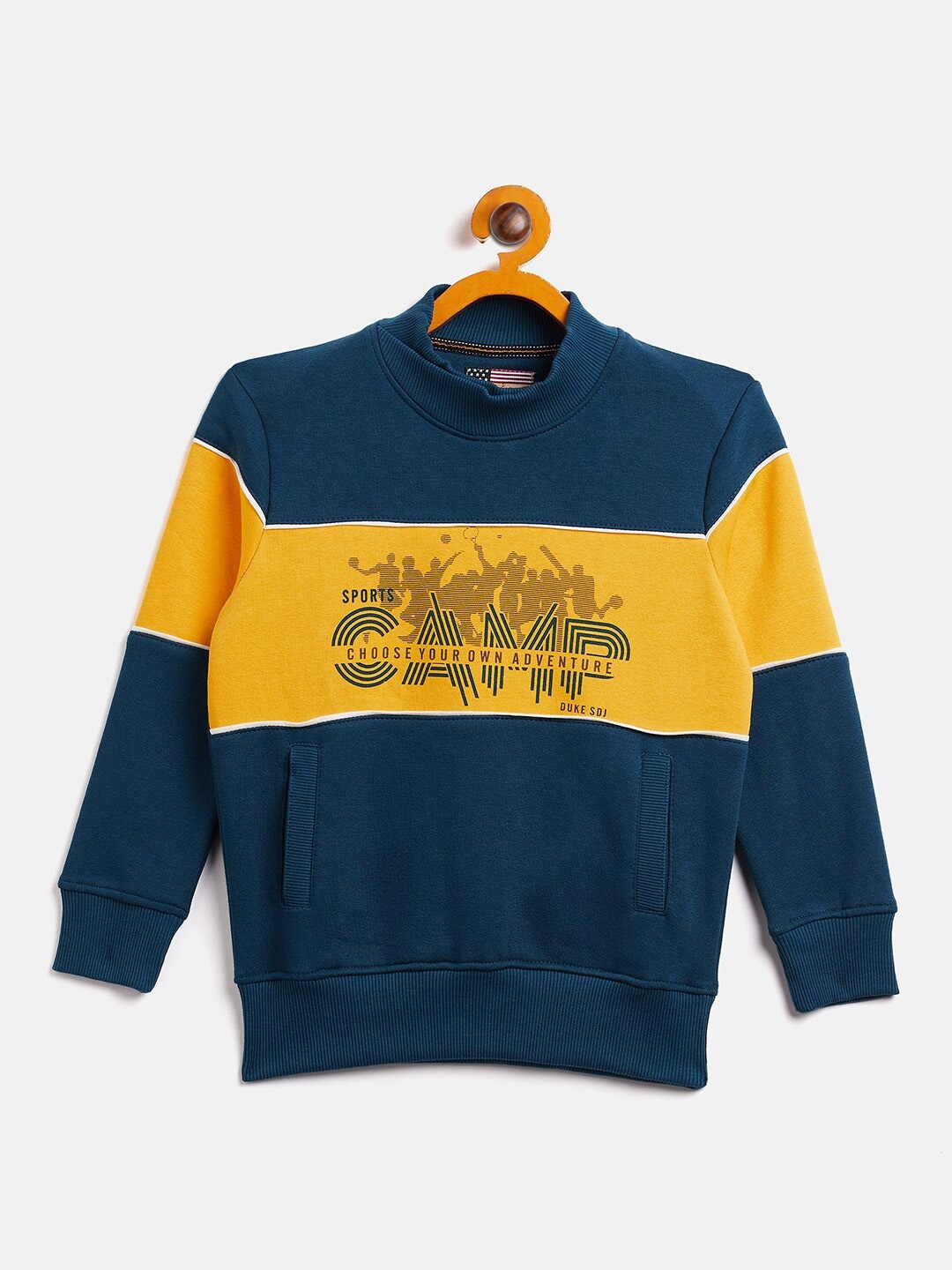 

Duke Boys Colourblocked Fleece Sweatshirt, Teal