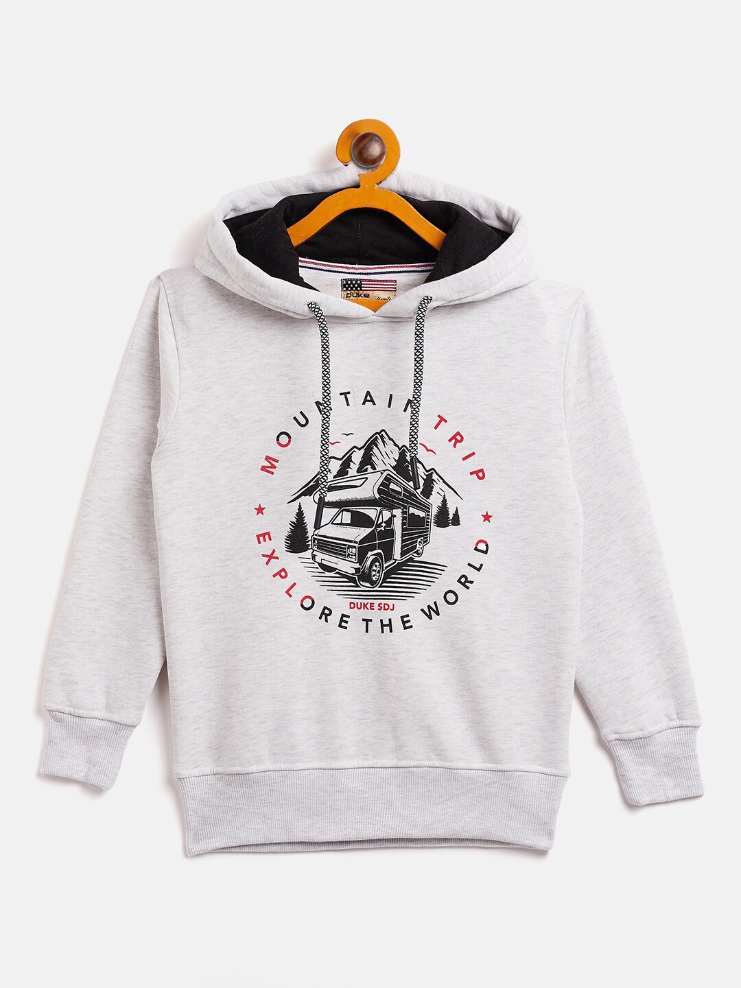 

Duke Boys Printed Hooded Fleece Sweatshirt, Grey