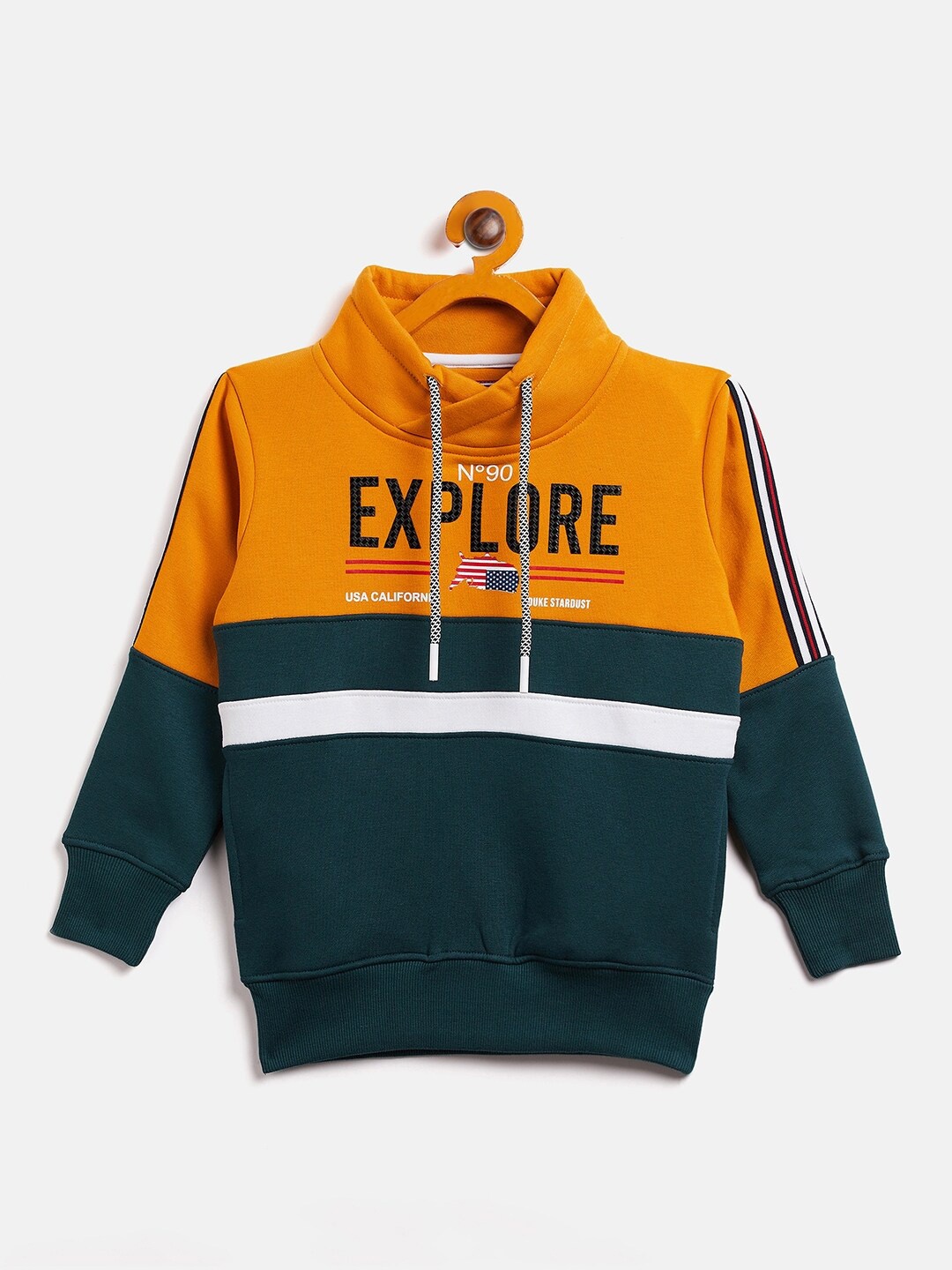 

Duke Boys Colourblocked Fleece Sweatshirt, Orange