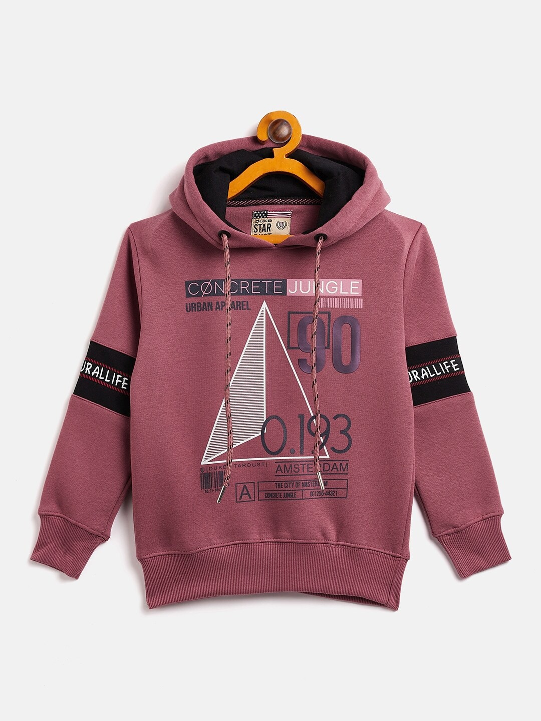 

Duke Boys Printed Hooded Fleece Sweatshirt, Pink