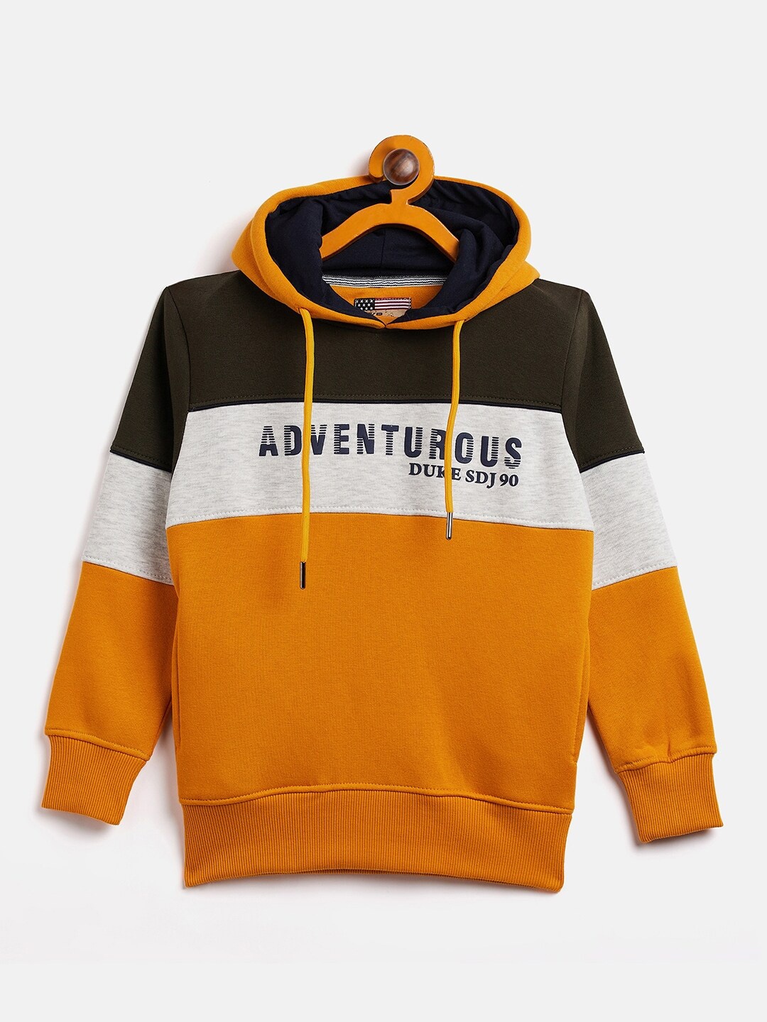 

Duke Boys Colourblocked Hooded Fleece Sweatshirt, Olive