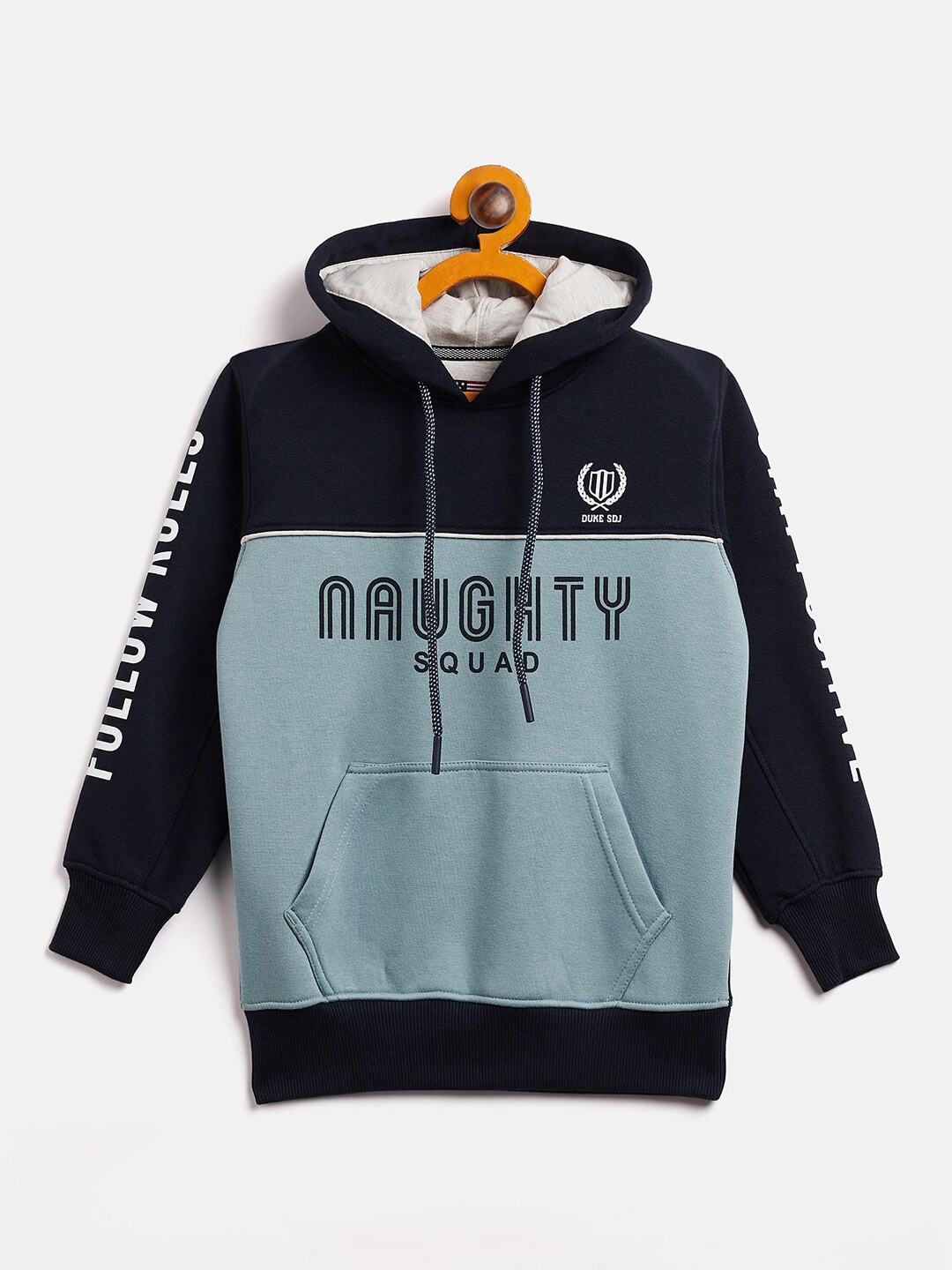 

Duke Boys Colourblocked Hooded Fleece Sweatshirt, Black