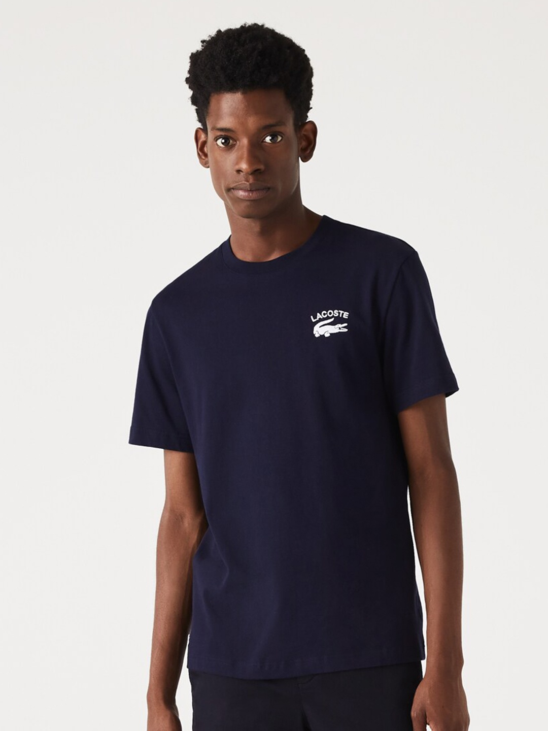 

Lacoste Men Polo Collar Cotton T-shirt, Navy blue