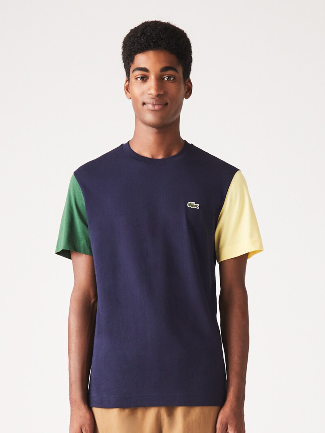 

Lacoste Men Colourblocked Polo Collar Cotton T-shirt, Multi