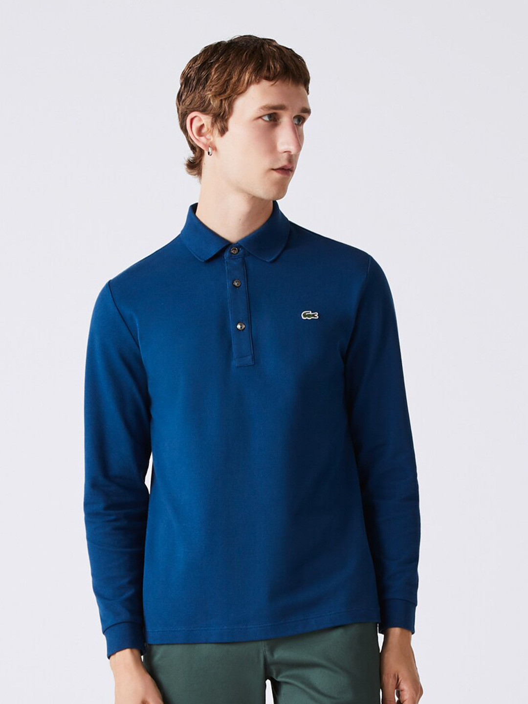 

Lacoste Men Polo Collar Slim Fit T-shirt, Blue