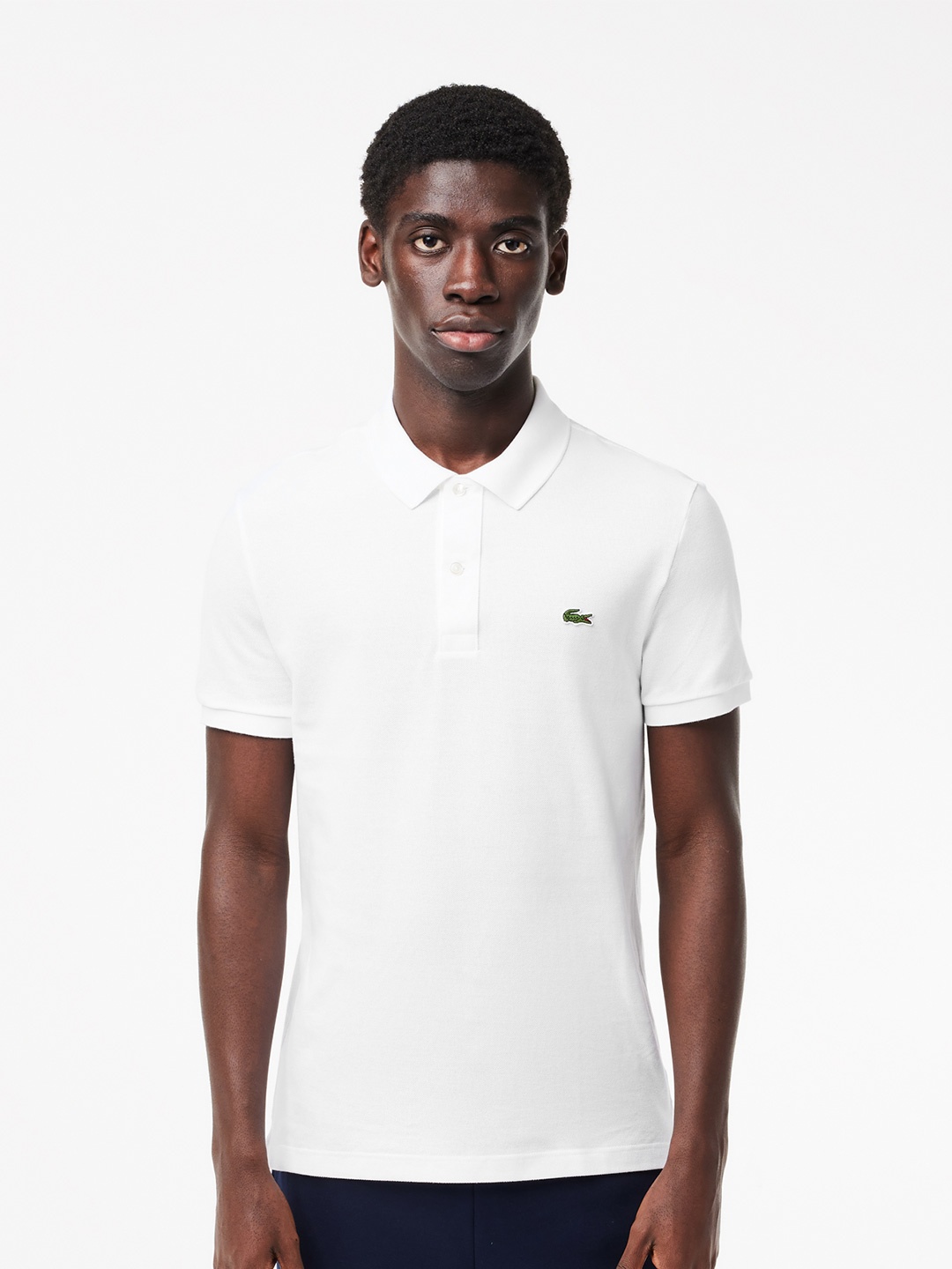 

Lacoste Men Pure Cotton Polo Collar T-shirt, White