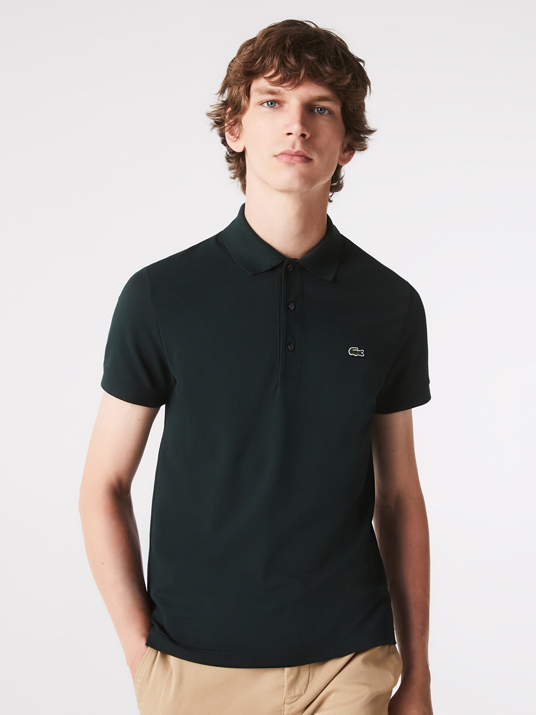 

Lacoste Men Polo Collar Slim Fit T-shirt, Green