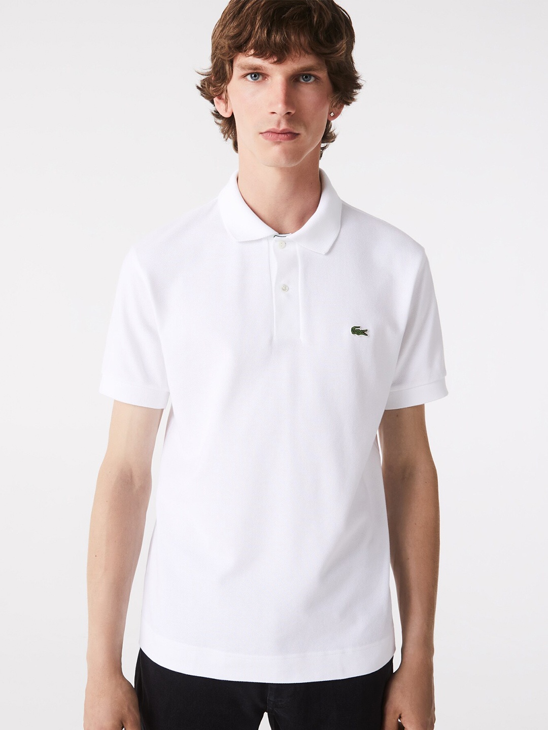 

Lacoste Men Polo Collar Cotton T-shirt, White