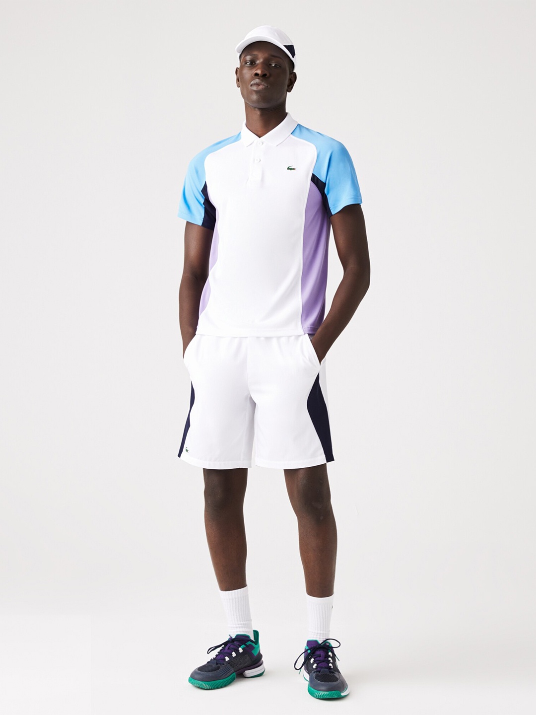 

Lacoste Men Colourblocked Polo Collar T-shirt, White