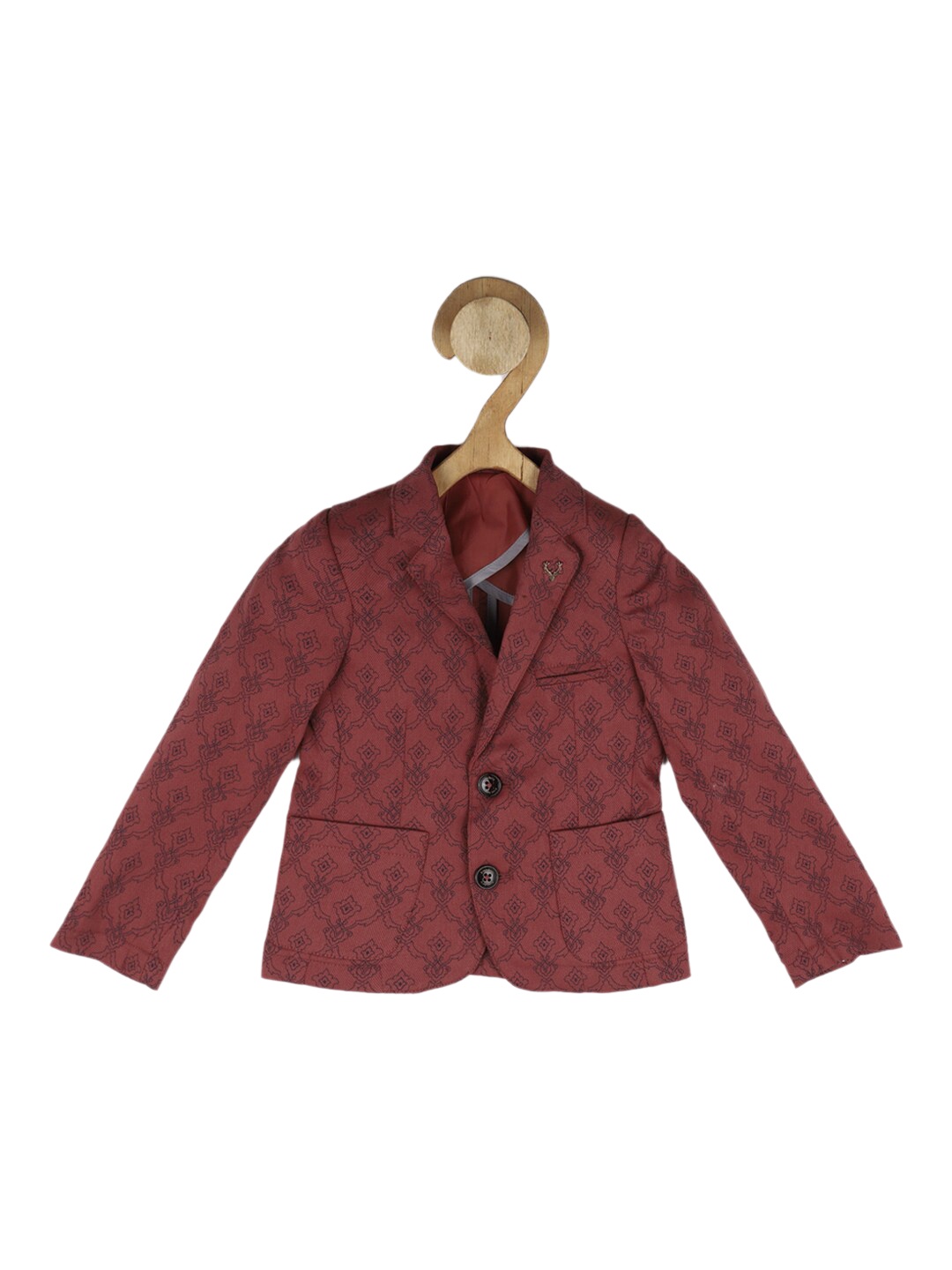 

Allen Solly Junior Boys Printed Pure Cotton Blazer, Maroon
