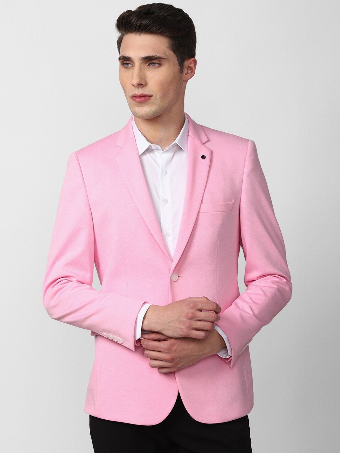 

Van Heusen Men Single Breasted Formal Slim-Fit Blazer, Pink