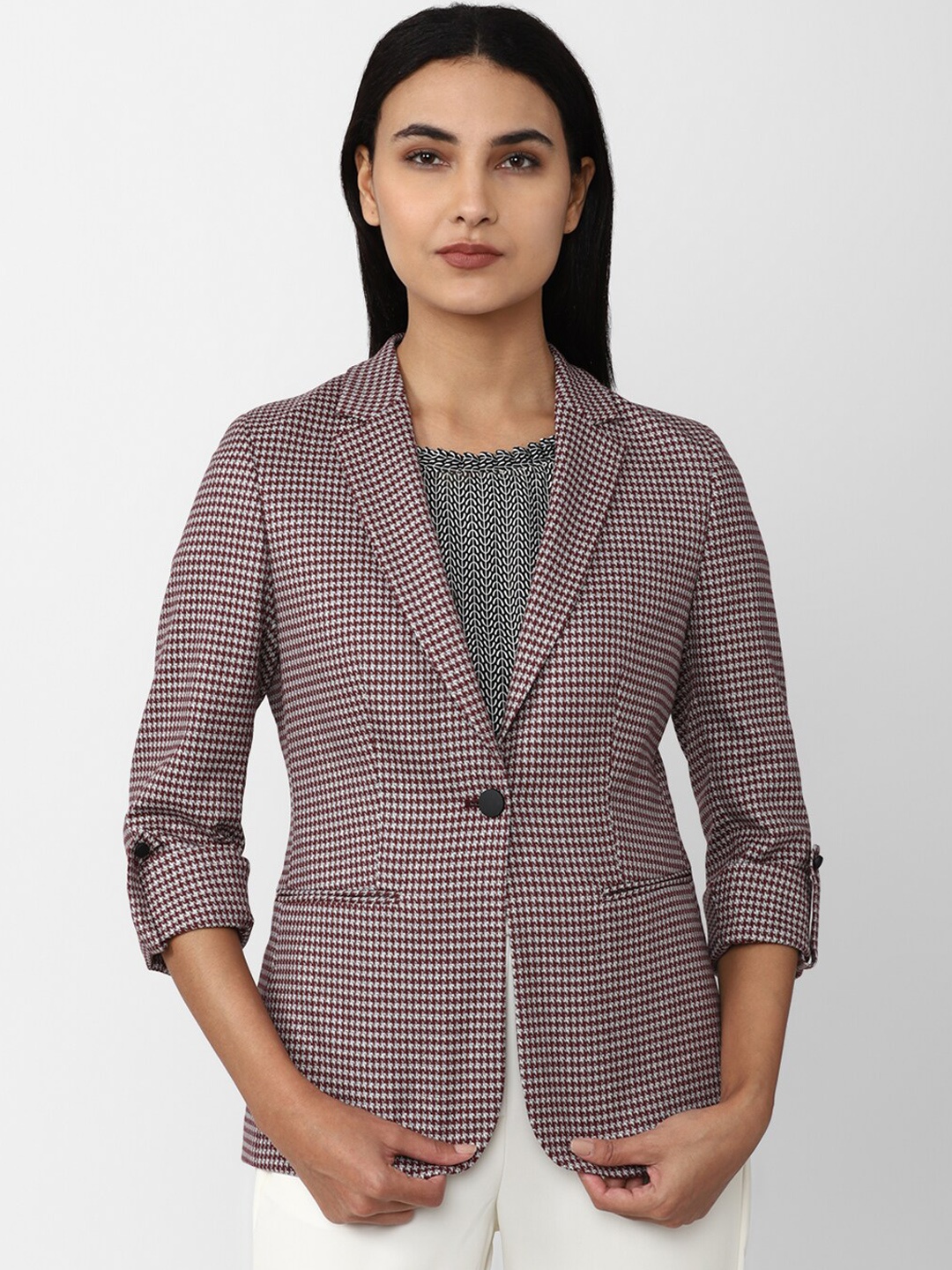 

Van Heusen Woman Single-Breasted Formal Blazer, Maroon