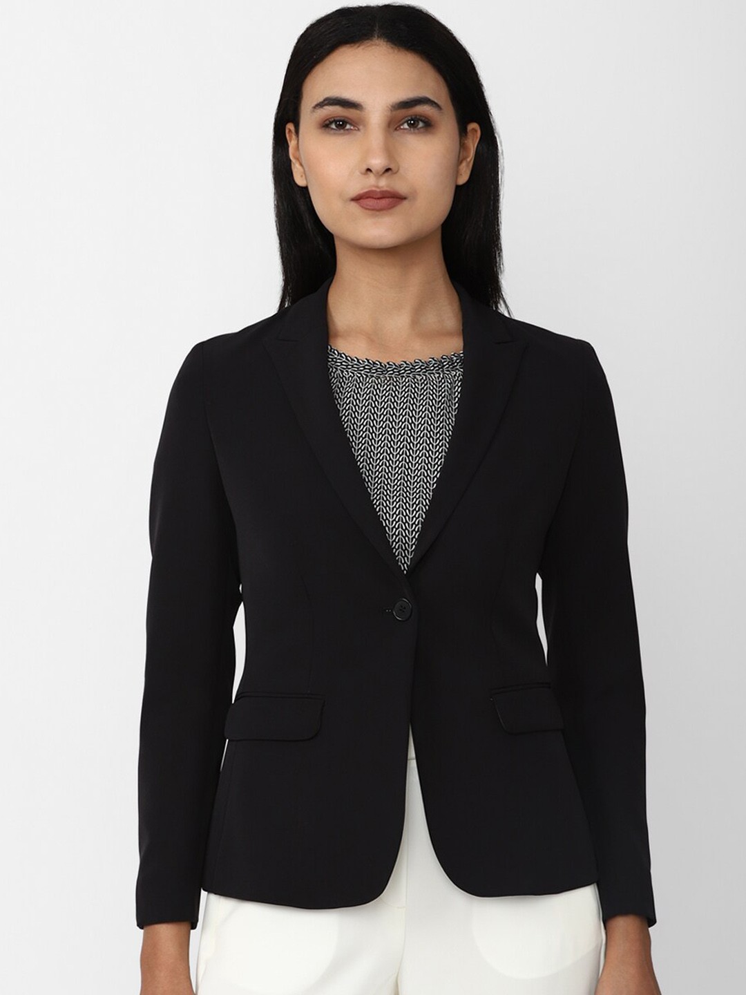 

Van Heusen Woman Women Single-breasted Blazer, Black