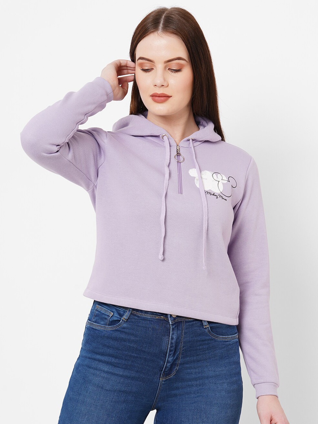 

Kraus Jeans Women Hooded Pullover Sweatshirt, Purple