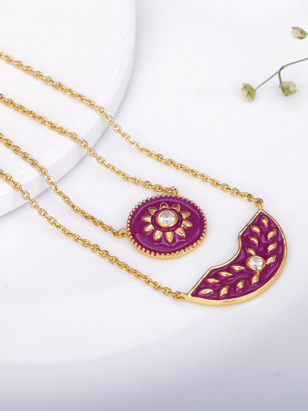 

GIVA Sterling Silver Gold-Plated Necklace