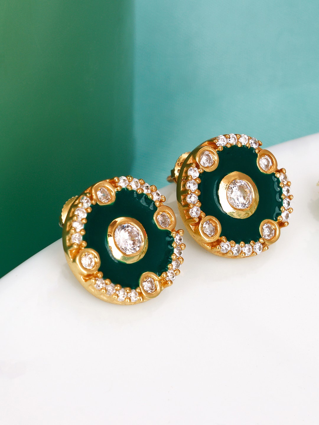 

GIVA 925 Sterling Silver Studs Earrings, Gold