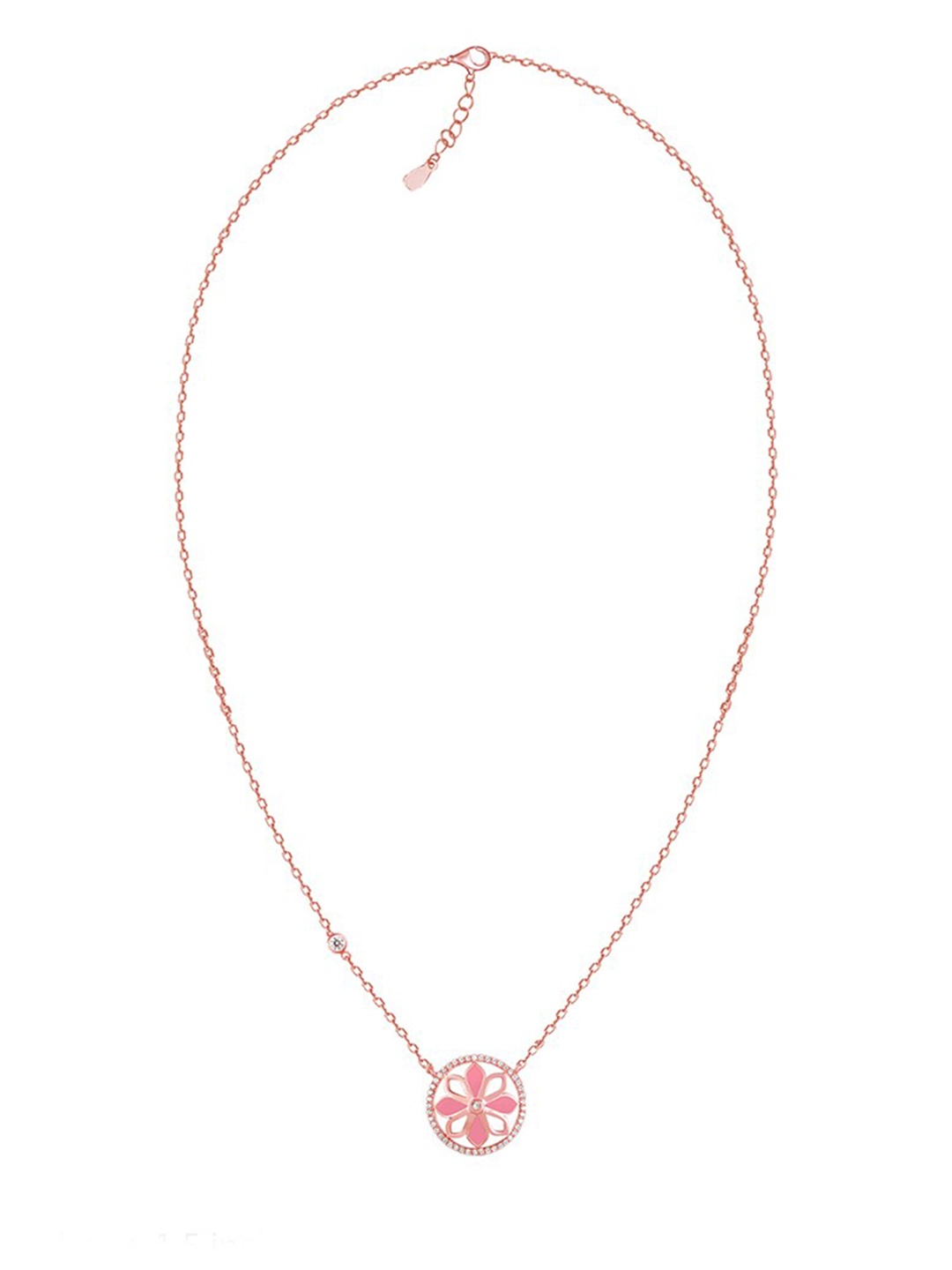 

GIVA Women 925 Sterling Silver & Rose Gold-Plated Chain, Pink
