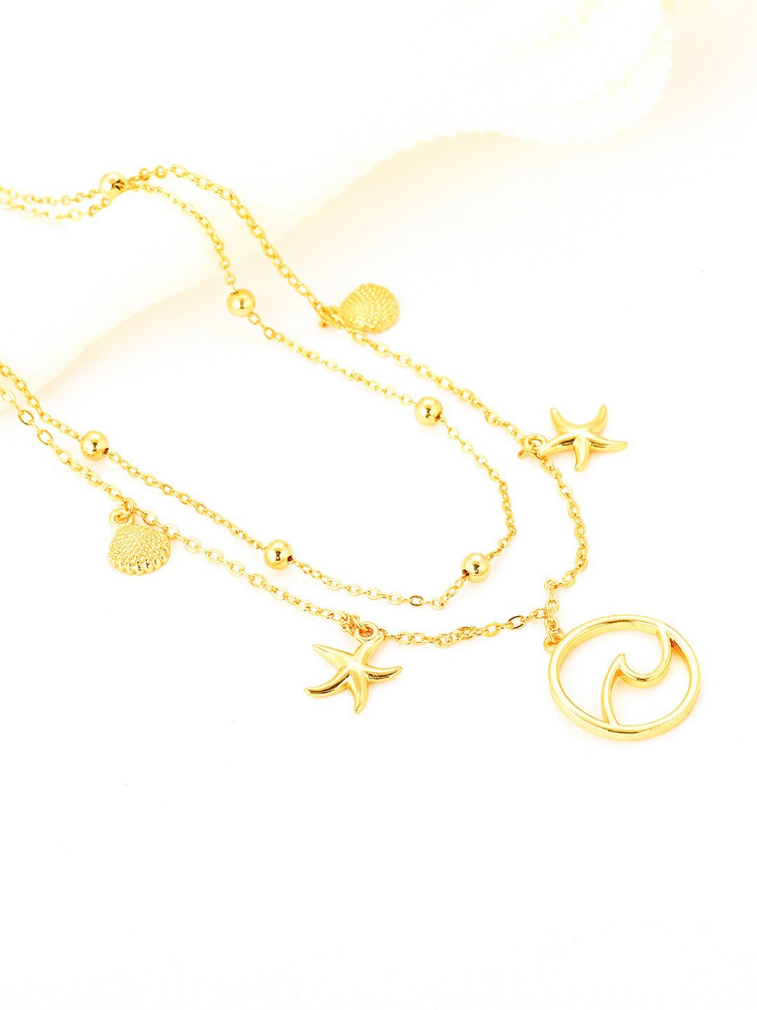 

GIVA Women 925 Sterling Silver & Gold-Plated Layered Necklace