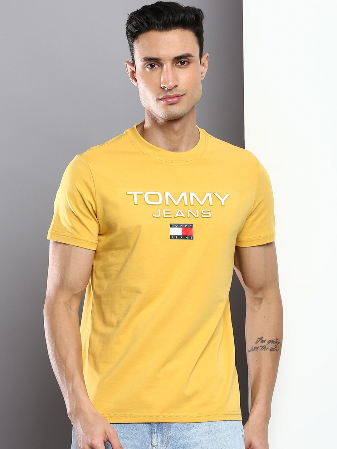 

Tommy Hilfiger Men Cotton T-shirt, Yellow