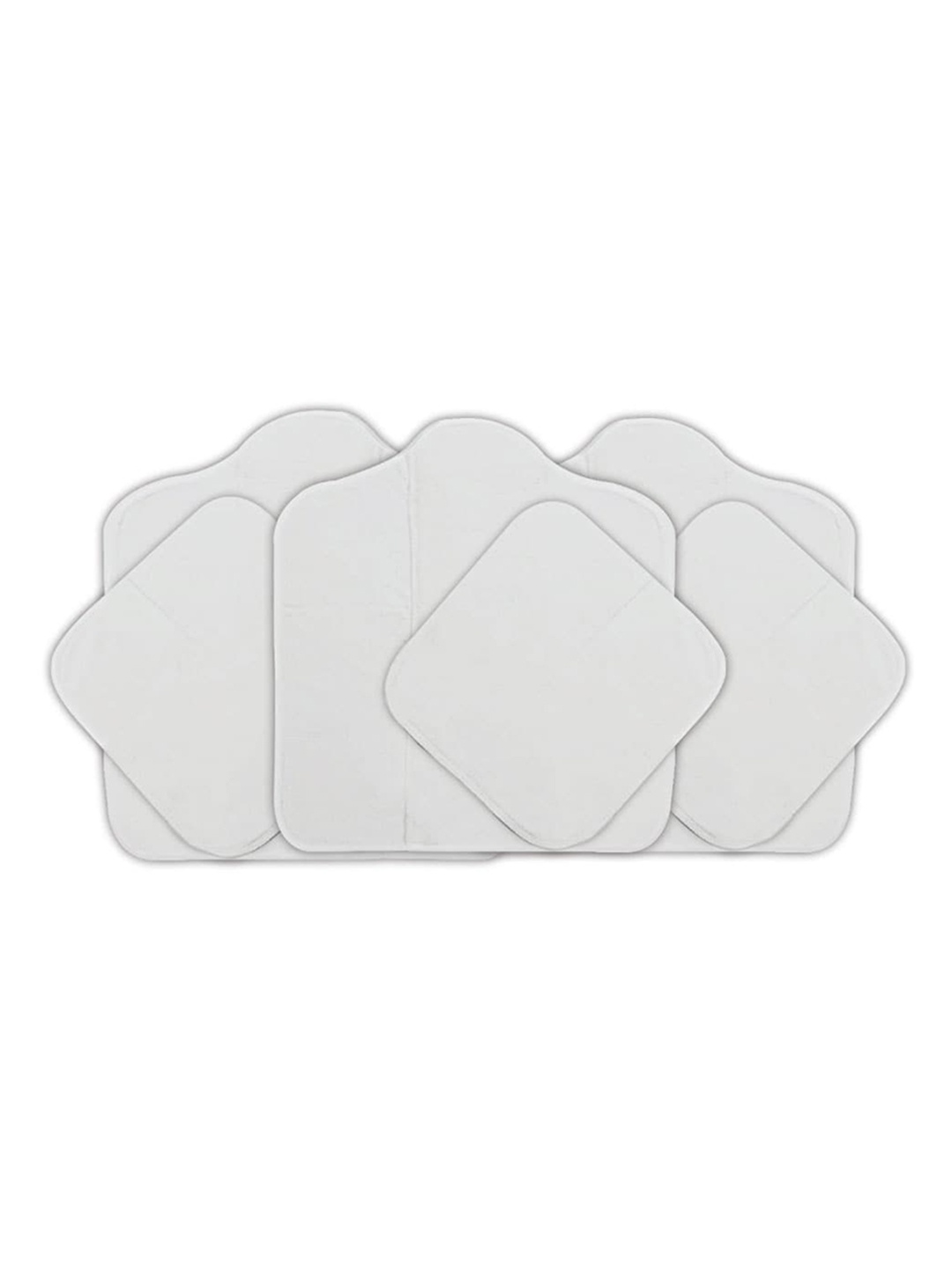 

Snugkins Set Of 3 Wet-Free Organic Cotton Prefold Pad & Booster Pad, White
