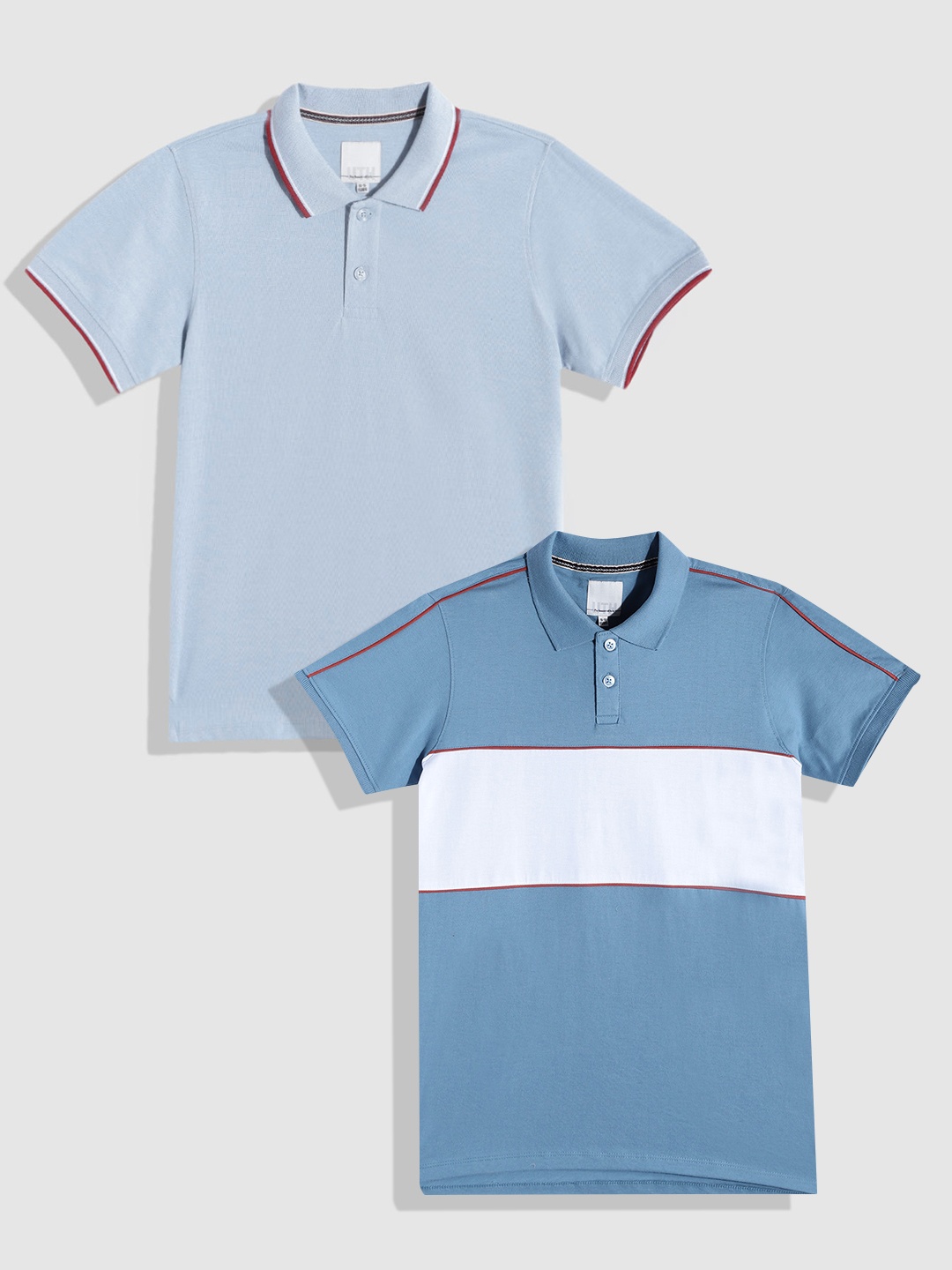 

UTH by Roadster Boys Pack of 2 Polo Collar T-shirts, Blue