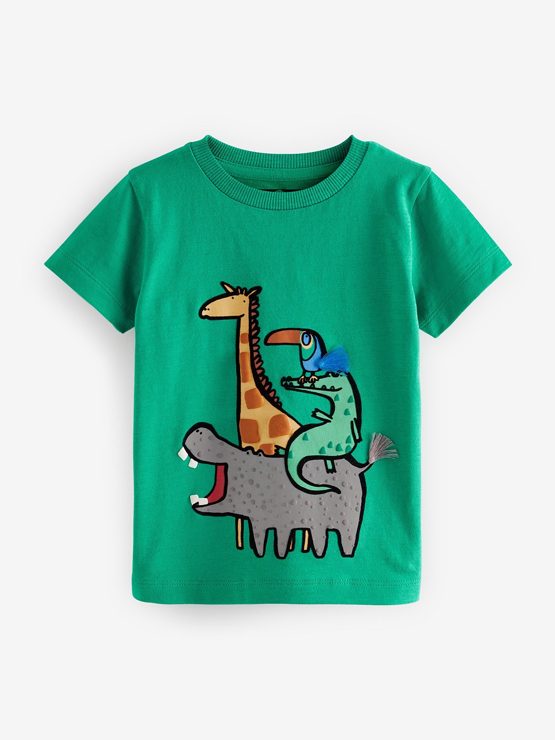 

NEXT Infant- Boys Conversational Printed Pure Cotton T-shirt, Green