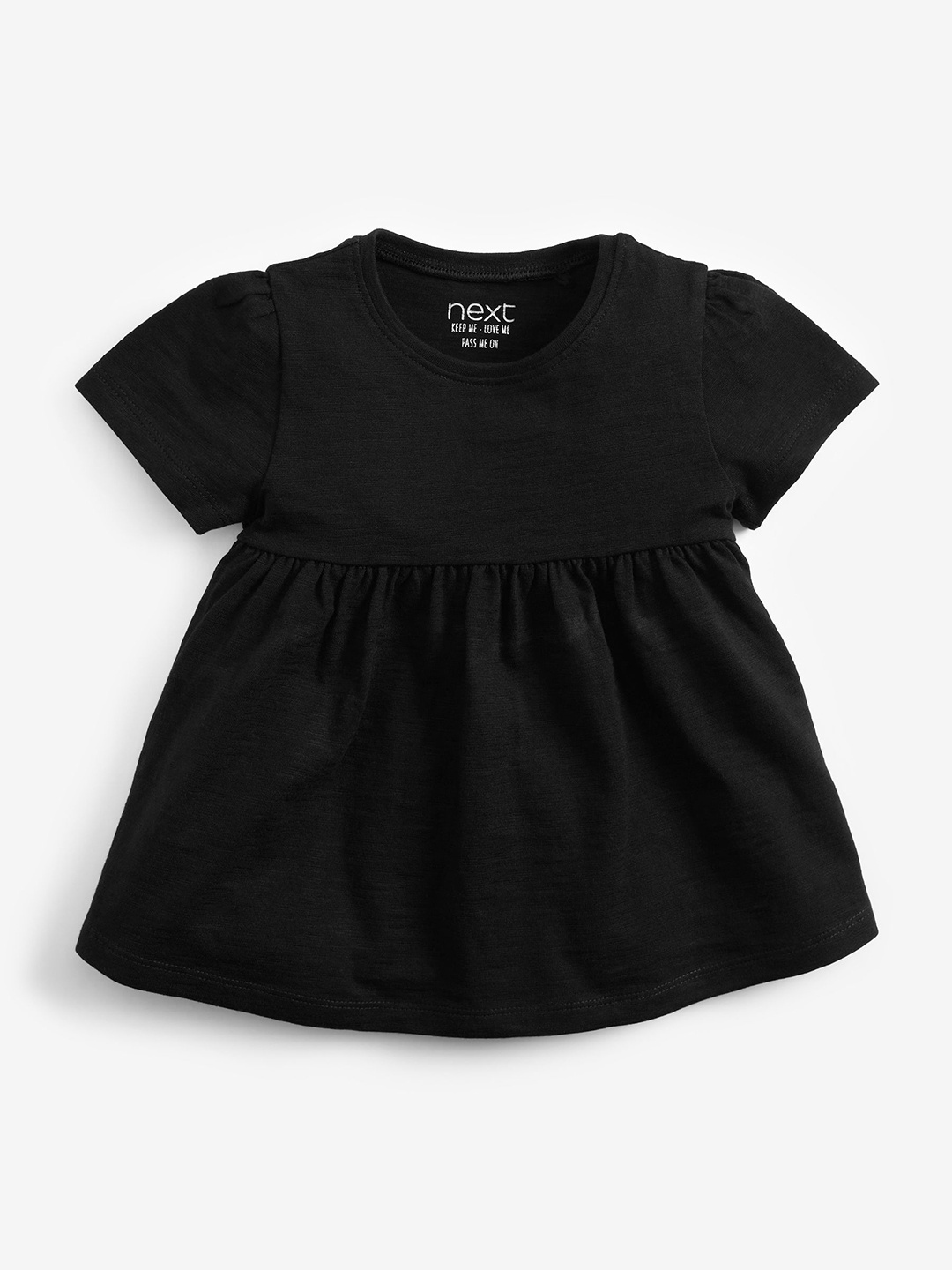 

NEXT Infant Girls Pure Cotton A-Line Dress, Black