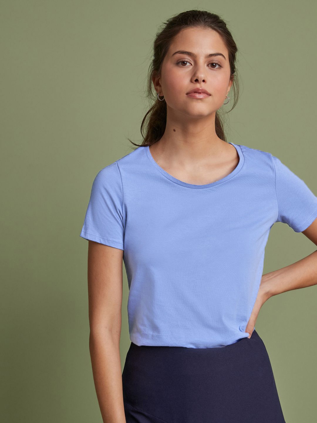 

NEXT Crew Neck Pure Cotton T-shirt, Blue