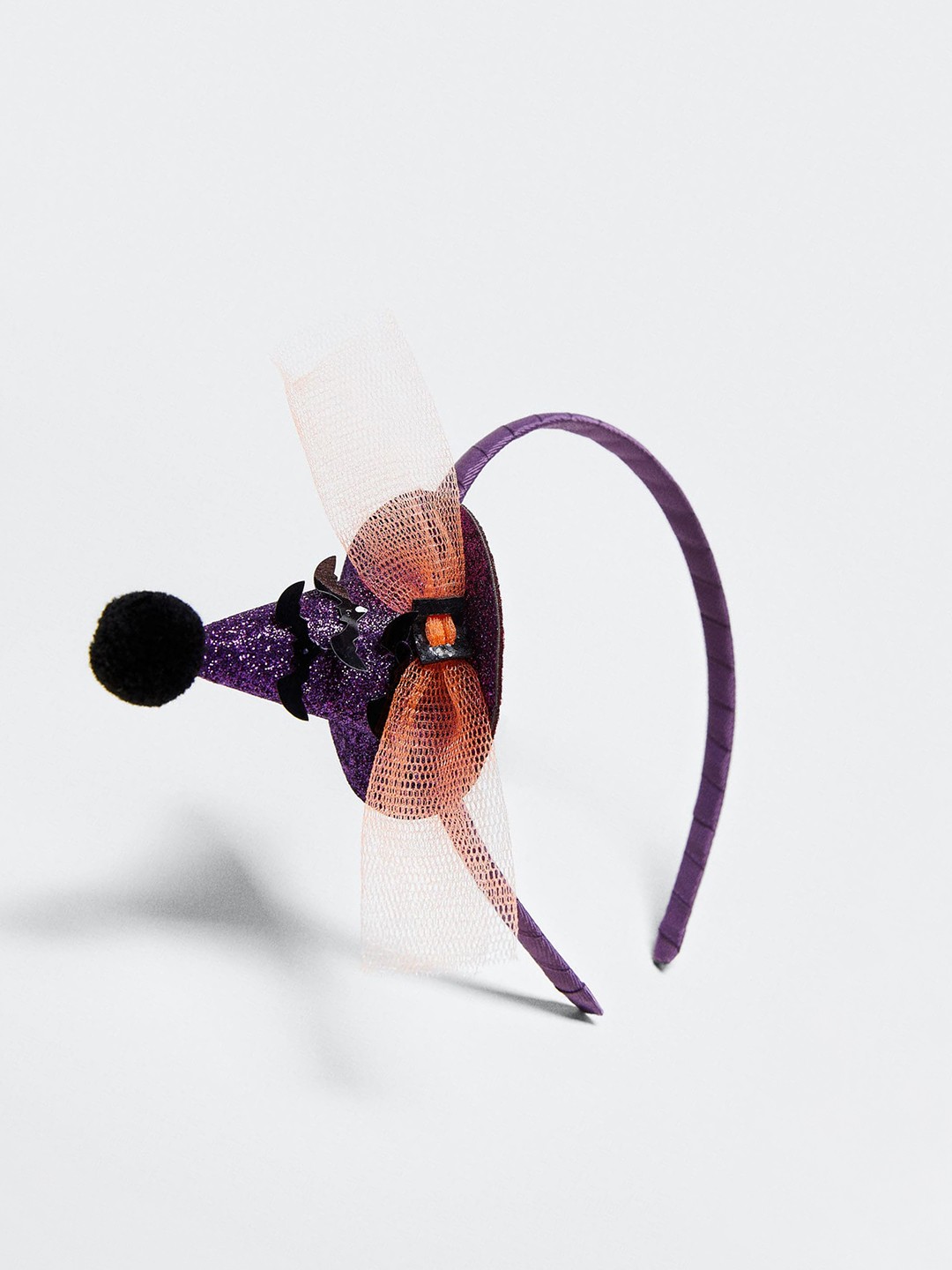 

Mango Kids Girls Embellished Halloween Hairband, Purple
