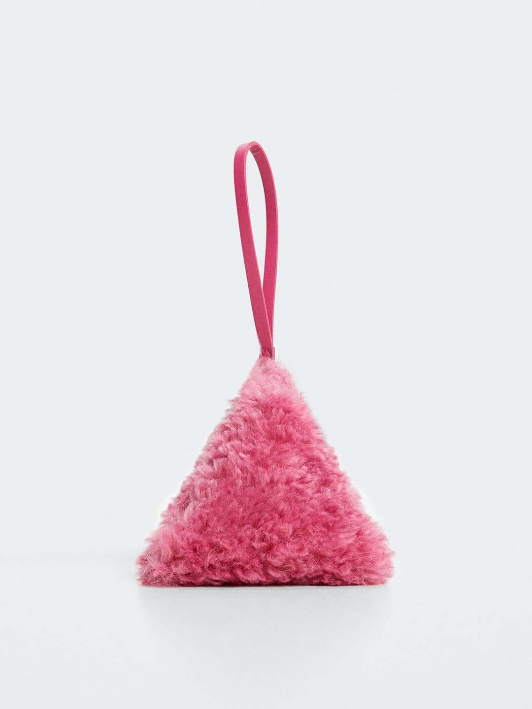 

MANGO Faux Fur Detail Potli Bag, Pink