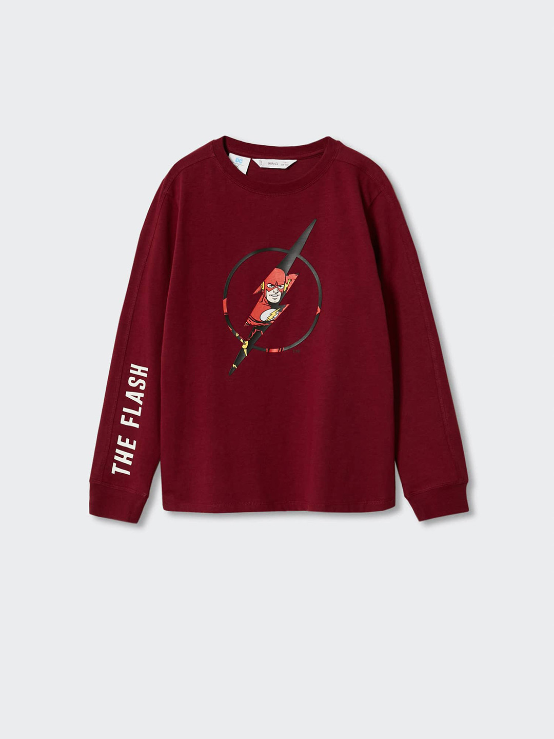 

Mango Kids Boys Pure Cotton Flash Printed T-shirt, Maroon