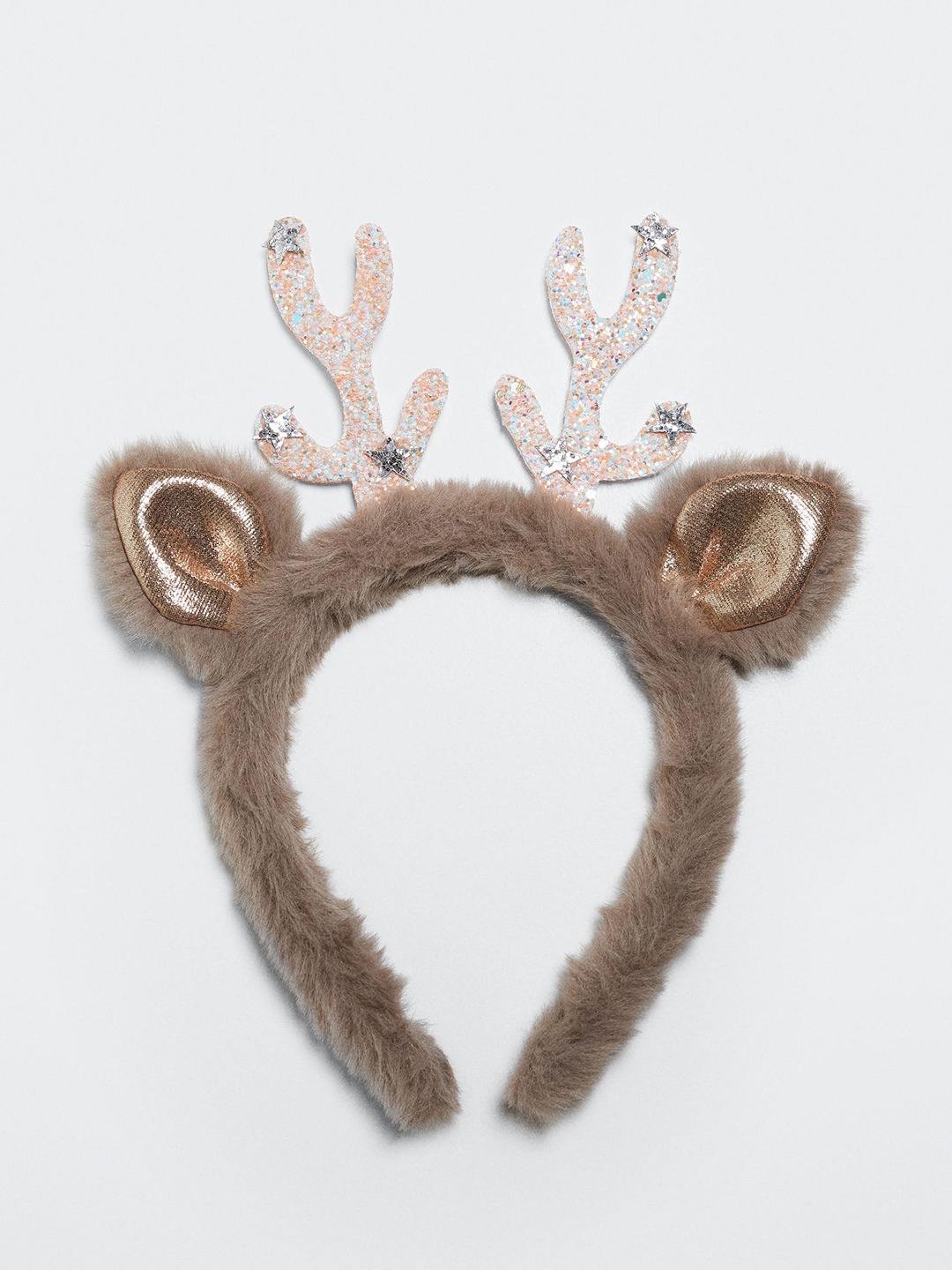 

Mango Kids Girls Reindeer Hairband, Brown