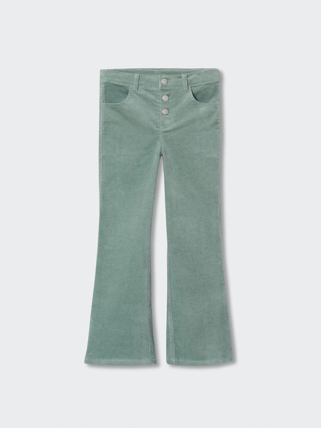 

Mango Kids Girls Flared Sustainable Stretchable Jeans, Green